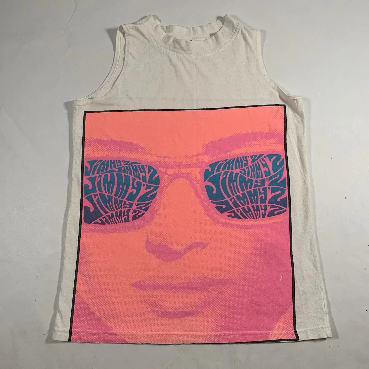 VTG Jimmy Z Sleeveless T-Shirt S/M Victor Moscoso-Esque Neon Pop Art *Read* Unisex T-shirt, Sweatshirt, Hoodie, Long Sleeve Tee - T-Shirt, Sweatshirt, Hoodie