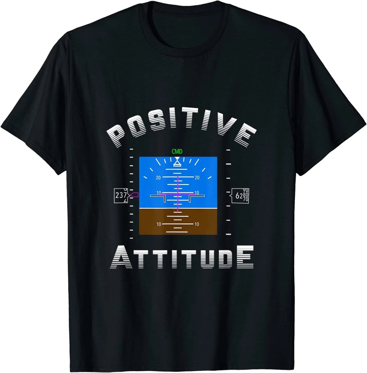 Positive Attitude Aviation Pilot Primary Flight Gift T-Shirt Unisex T-shirt, Sweatshirt, Hoodie, Long Sleeve Tee - T-Shirt, Sweatshirt, Hoodie
