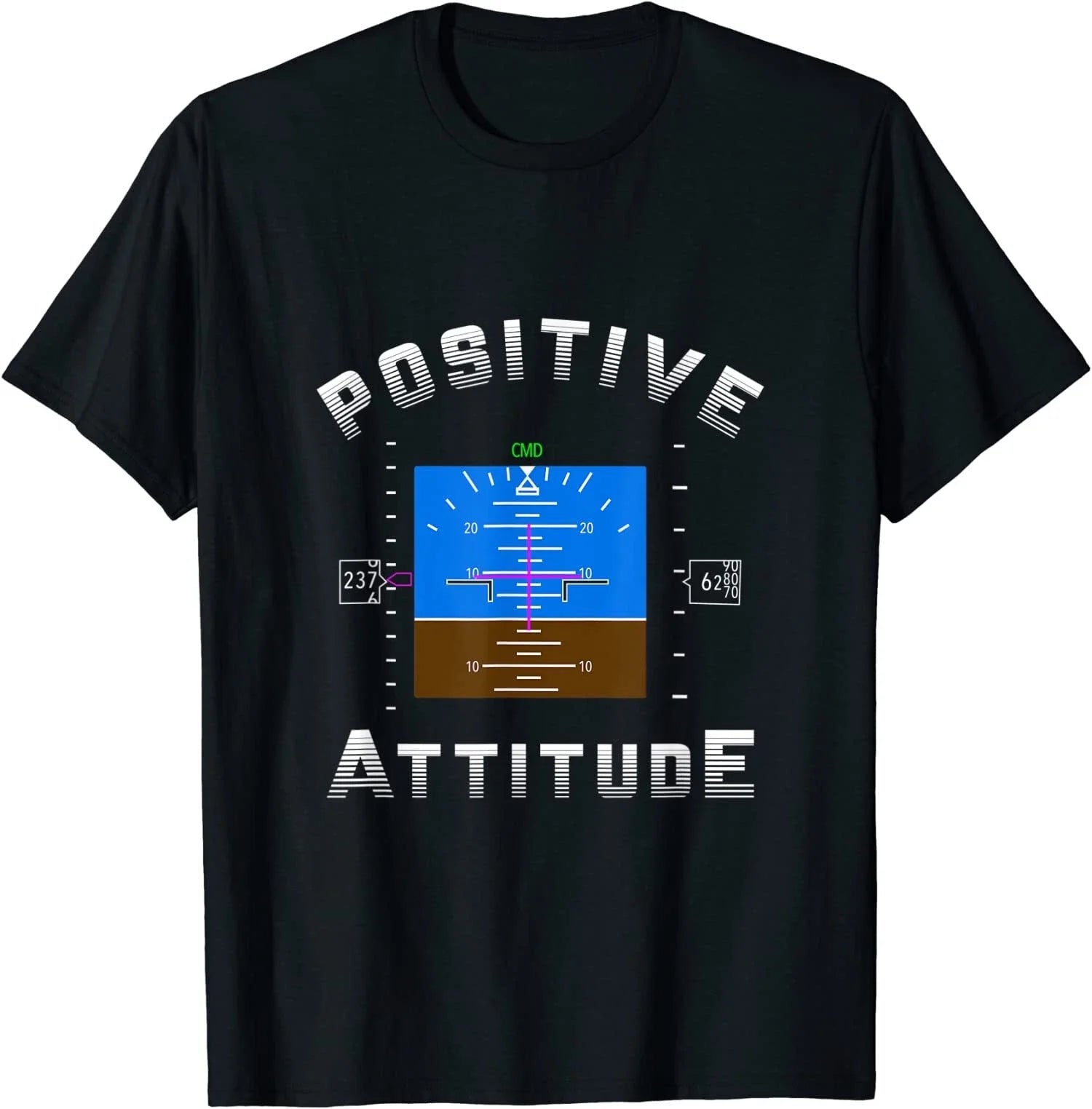 Positive Attitude Aviation Pilot Primary Flight Gift T-Shirt Unisex T-shirt, Sweatshirt, Hoodie, Long Sleeve Tee - T-Shirt, Sweatshirt, Hoodie