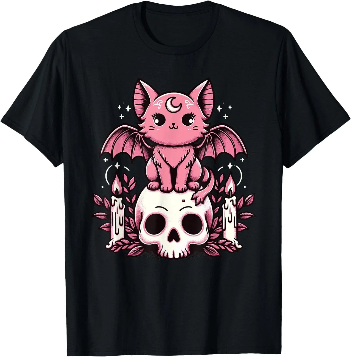 Kawaii Pastel Goth Cute Creepy Cat Bat Skeleton T-Shirt Unisex T-shirt, Sweatshirt, Hoodie, Long Sleeve Tee - T-Shirt, Sweatshirt, Hoodie