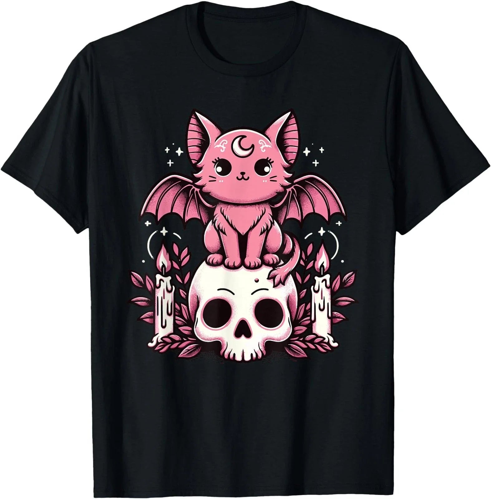 Kawaii Pastel Goth Cute Creepy Cat Bat Skeleton T-Shirt Unisex T-shirt, Sweatshirt, Hoodie, Long Sleeve Tee - T-Shirt, Sweatshirt, Hoodie