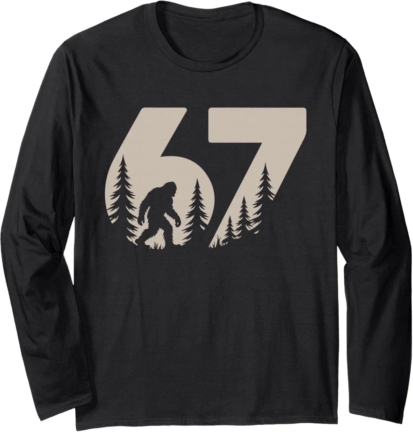 Funny Six Seven Meme Bigfoot Gen Alpha Teacher Long Sleeve T-Shirt Unisex T-shirt, Sweatshirt, Hoodie, Long Sleeve Tee - T-Shirt, Sweatshirt, Hoodie