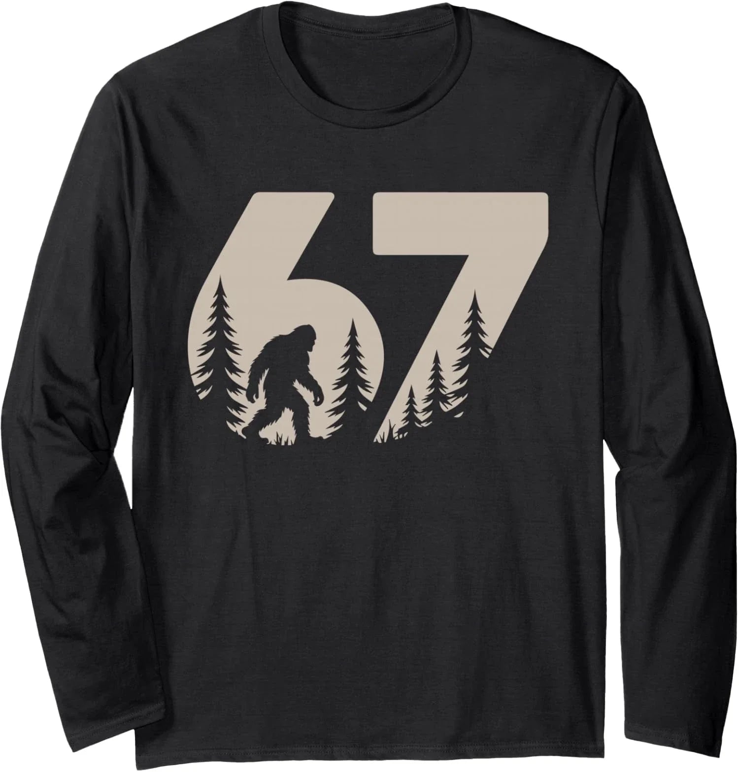 Funny Six Seven Meme Bigfoot Gen Alpha Teacher Long Sleeve T-Shirt Unisex T-shirt, Sweatshirt, Hoodie, Long Sleeve Tee - T-Shirt, Sweatshirt, Hoodie