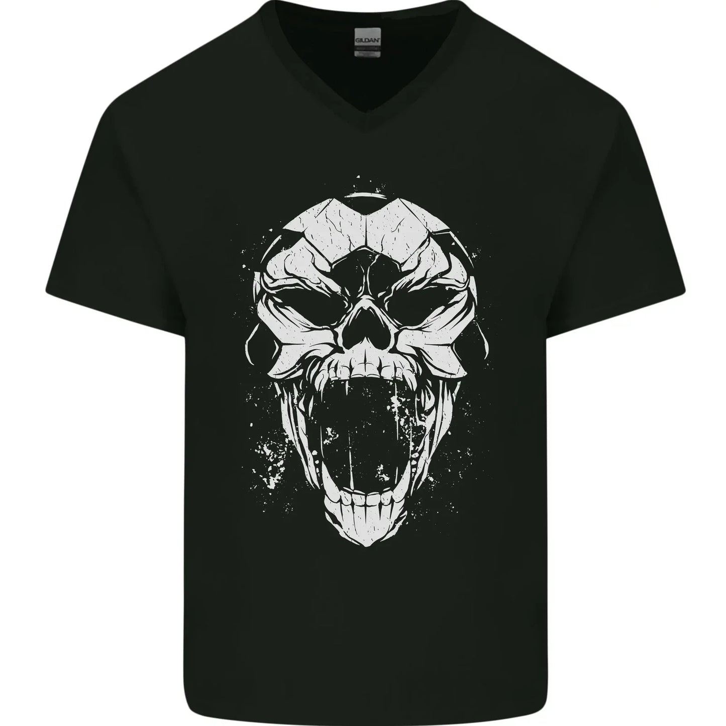 A Football Skull Footy Soccer Mens V-Neck Cotton T-Shirt Unisex T-shirt, Sweatshirt, Hoodie, Long Sleeve Tee - T-Shirt, Sweatshirt, Hoodie