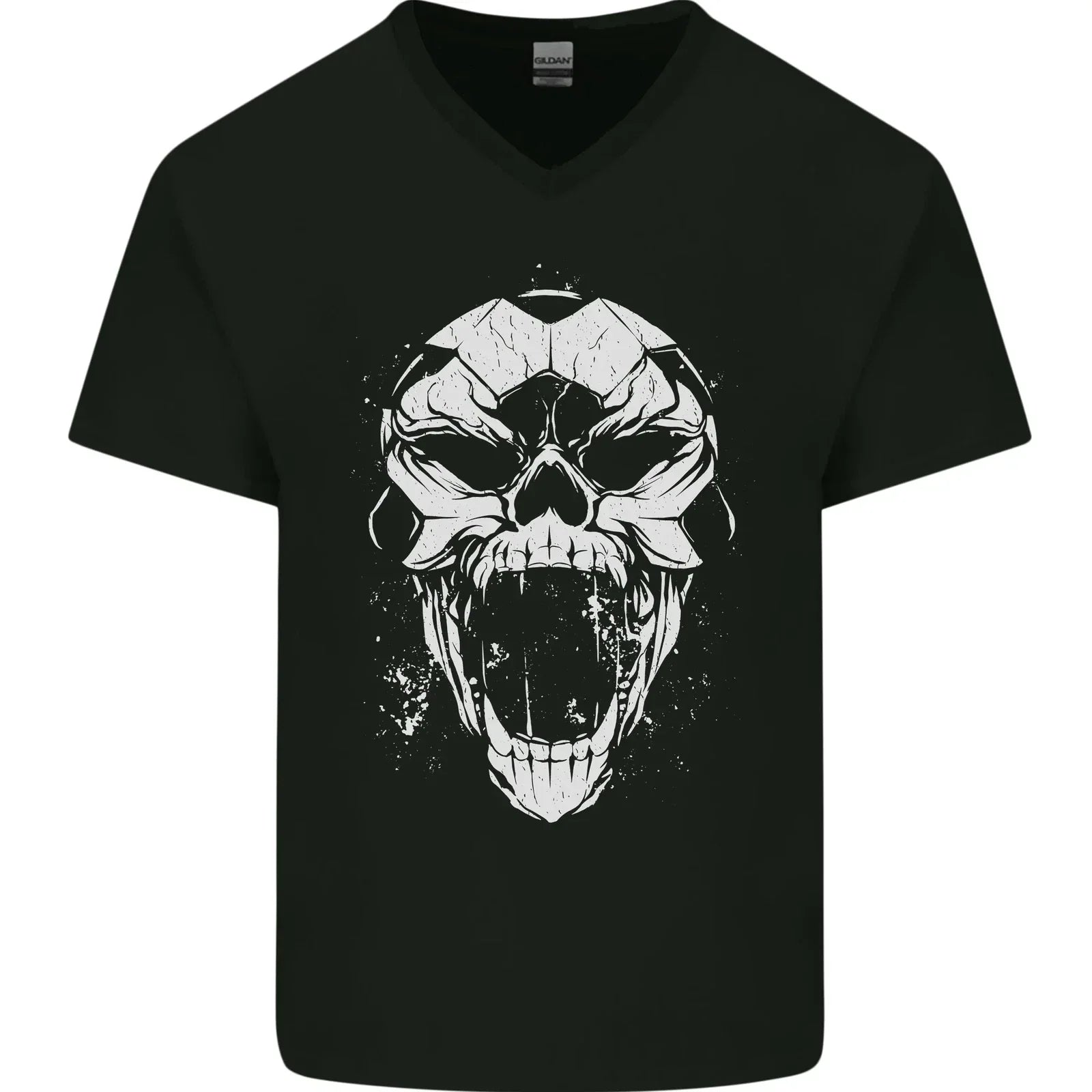 A Football Skull Footy Soccer Mens V-Neck Cotton T-Shirt Unisex T-shirt, Sweatshirt, Hoodie, Long Sleeve Tee - T-Shirt, Sweatshirt, Hoodie