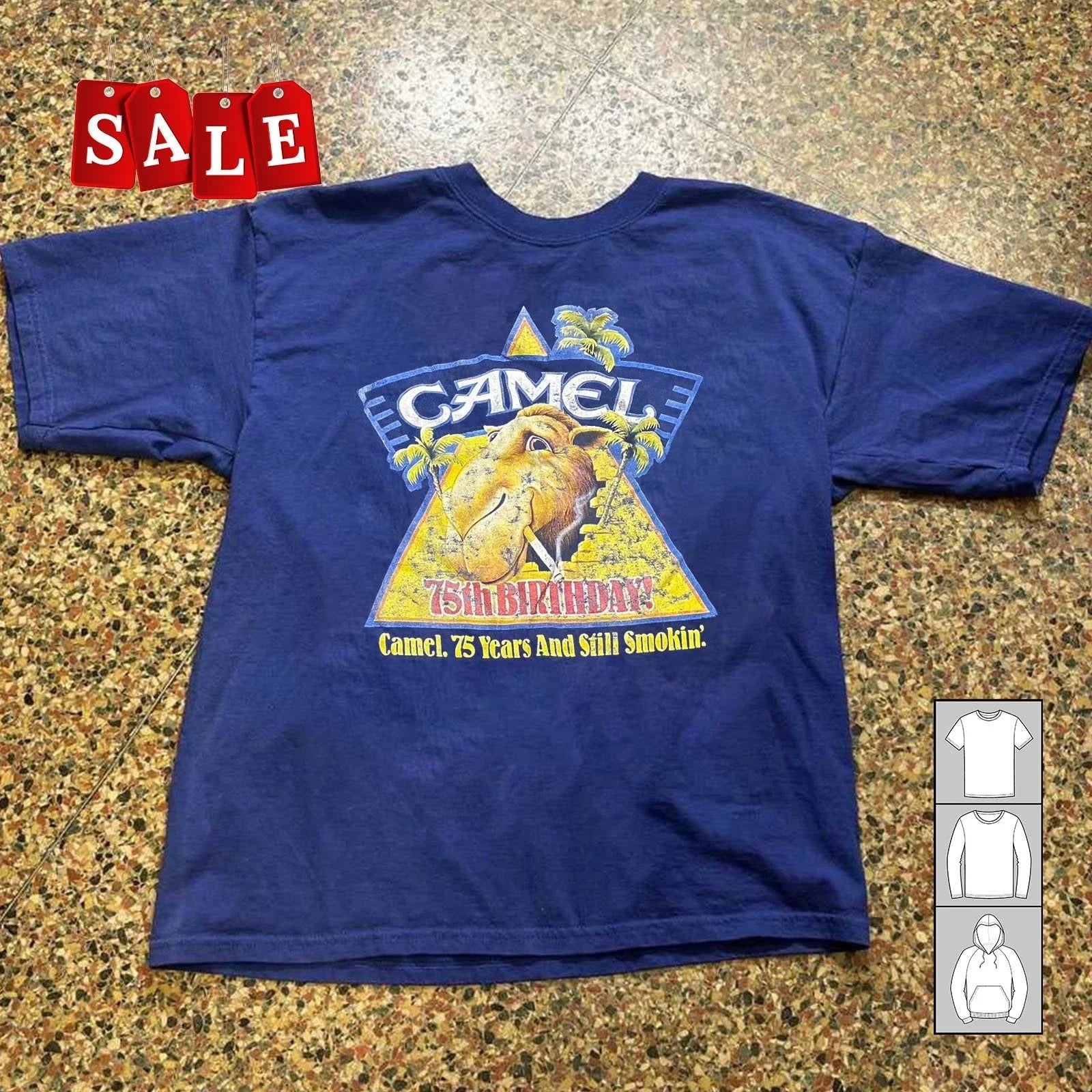 New 1988 Camel Cigarettes 75th Anniversary  Unisex All Size T-Shirt MD270 Unisex T-shirt, Sweatshirt, Hoodie, Long Sleeve Tee - T-Shirt, Sweatshirt, Hoodie
