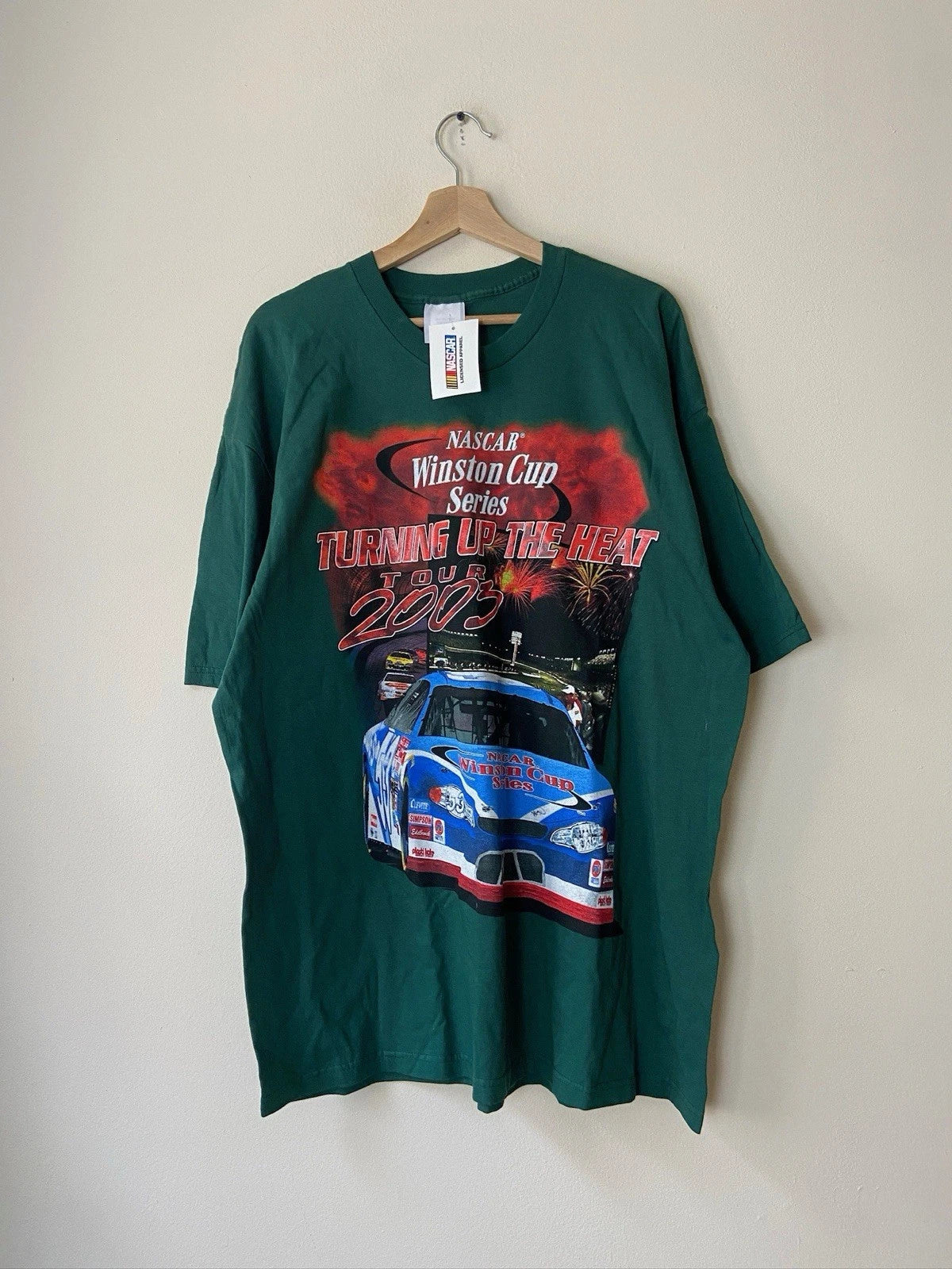 Vintage y2k Nascar Winston Cup Series 2003 Racing Graphic Art Green Tee - XXL Unisex T-shirt, Sweatshirt, Hoodie, Long Sleeve Tee - T-Shirt, Sweatshirt, Hoodie