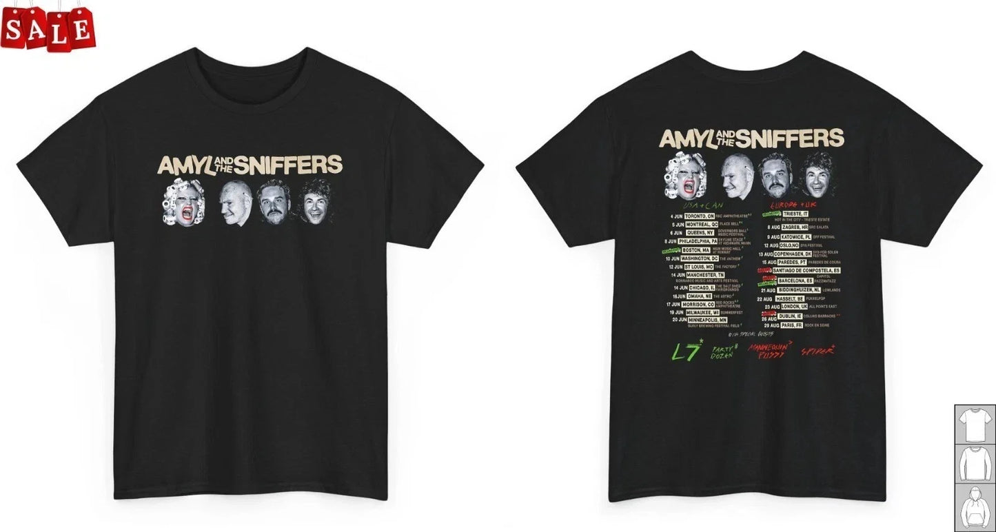 Amyl and The Sniffers 2026 Music Concert Unisex S-5XL Shirt Unisex T-shirt, Sweatshirt, Hoodie, Long Sleeve Tee - T-Shirt, Sweatshirt, Hoodie