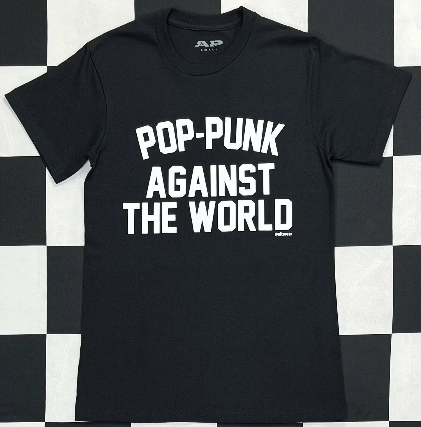 New AP Official Merchandise Pop Punk Against The World Graphic Print T Shirt (M) Unisex T-shirt, Sweatshirt, Hoodie, Long Sleeve Tee - T-Shirt, Sweatshirt, Hoodie