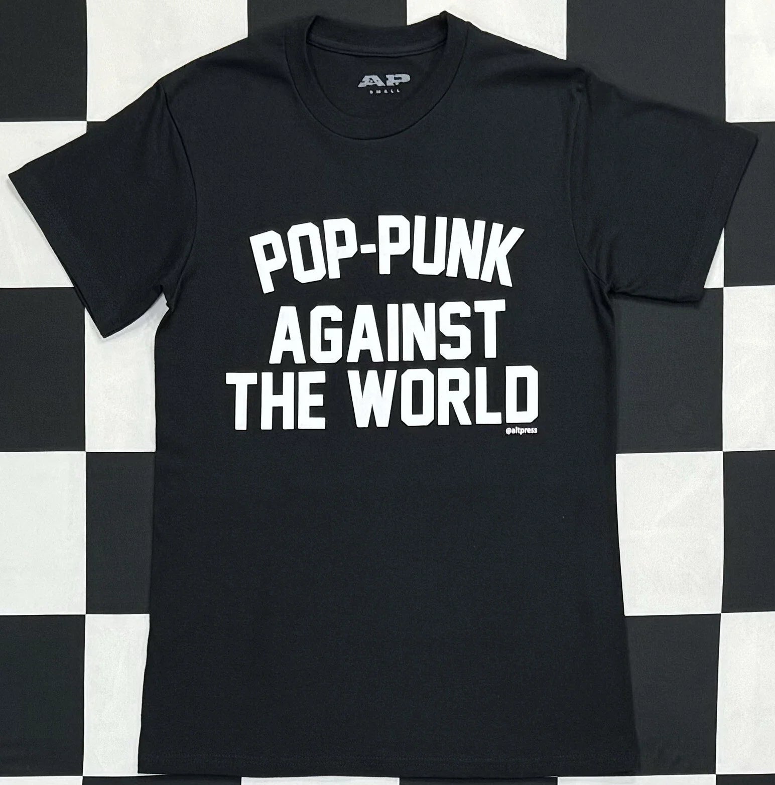 New AP Official Merchandise Pop Punk Against The World Graphic Print T Shirt (M) Unisex T-shirt, Sweatshirt, Hoodie, Long Sleeve Tee - T-Shirt, Sweatshirt, Hoodie