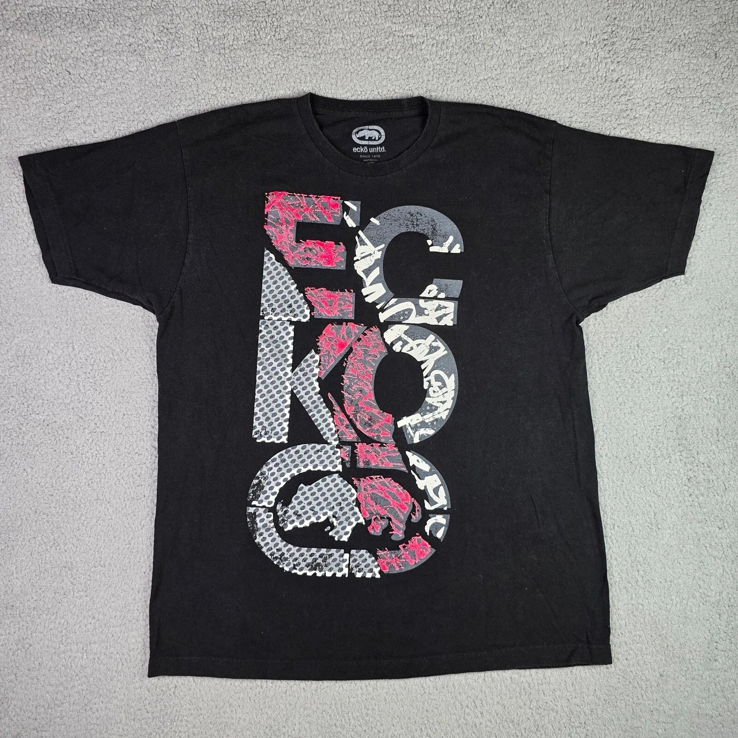 Vintage Y2k Ecko Unltd. T Shirt Men's Size XL Black Big Logo Graphic 2000s Rhino Unisex T-shirt, Sweatshirt, Hoodie, Long Sleeve Tee - T-Shirt, Sweatshirt, Hoodie