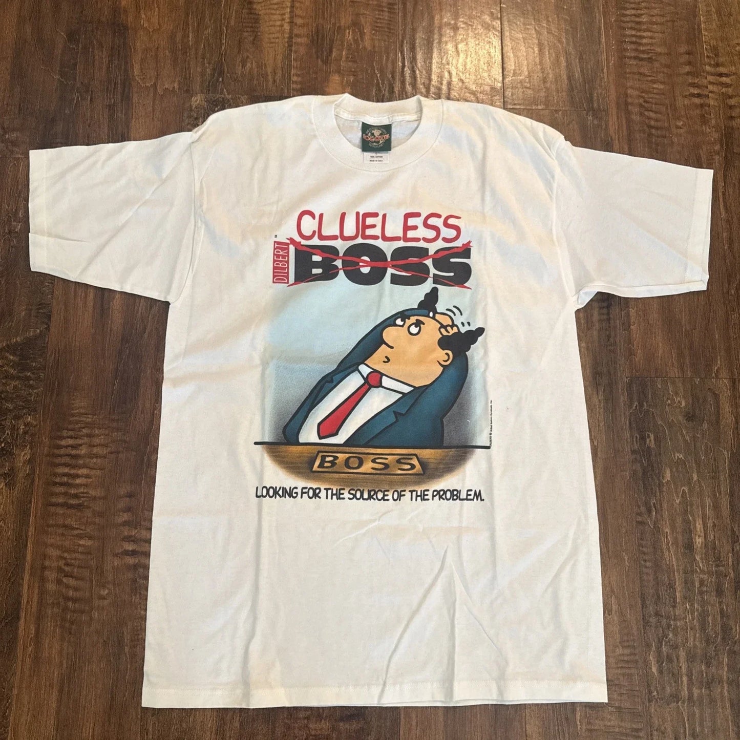 NEW!  SIZE LARGE VTG Dilbert Casual Day Work Office Funny T Shirt USA  White Unisex T-shirt, Sweatshirt, Hoodie, Long Sleeve Tee - T-Shirt, Sweatshirt, Hoodie