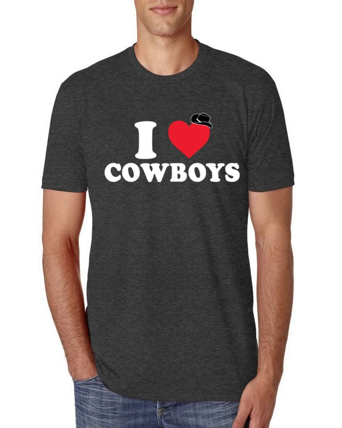 I Heart Cowboys Classic Funny Heart Cowboy Hat Mens Premium Tri Blend T-Shirt Unisex T-shirt, Sweatshirt, Hoodie, Long Sleeve Tee - T-Shirt, Sweatshirt, Hoodie