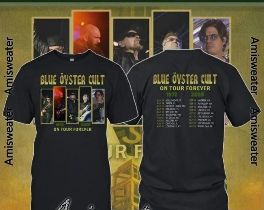 Blue Oyster Cult On Tour Forever 1972-2025 T-shirt, 2025 T-shirt Size S-5XL Unisex T-shirt, Sweatshirt, Hoodie, Long Sleeve Tee - T-Shirt, Sweatshirt, Hoodie