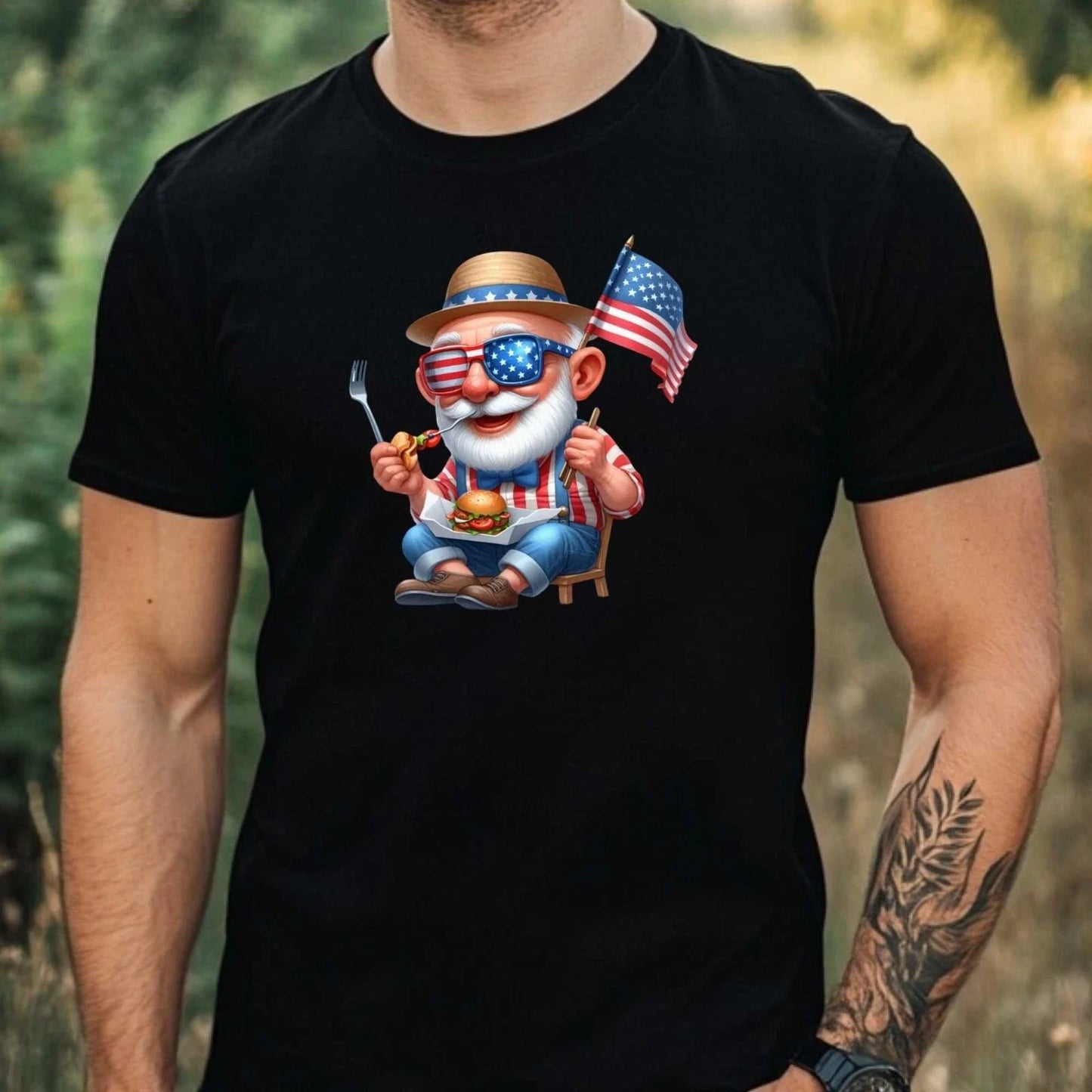 Mens Patriotic Grandpa Motif Cotton T-Shirt Size XS to 5XL Unisex T-shirt, Sweatshirt, Hoodie, Long Sleeve Tee - T-Shirt, Sweatshirt, Hoodie