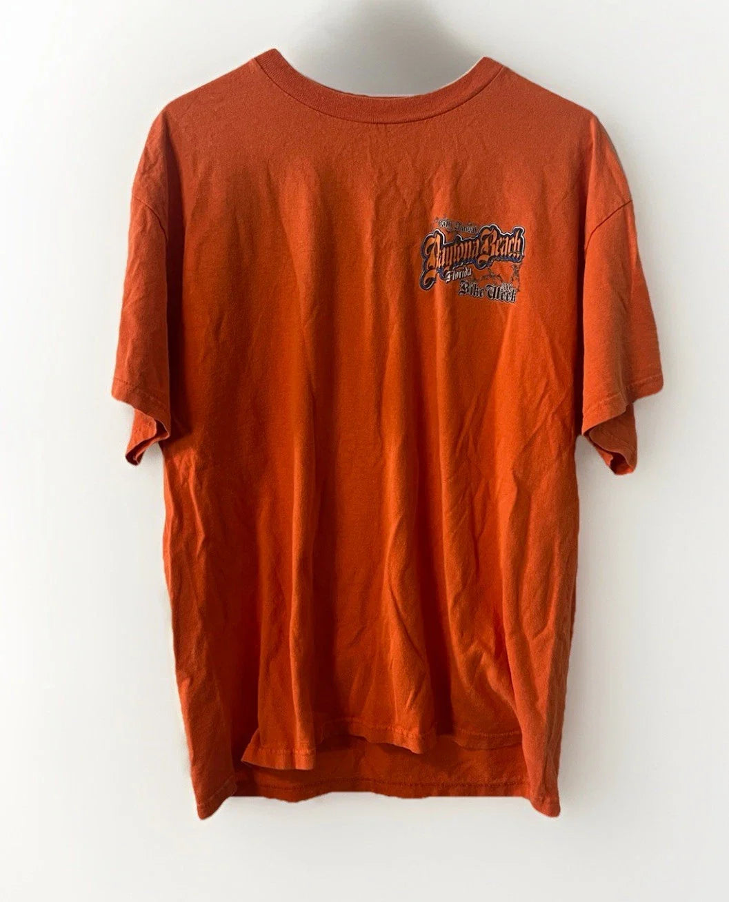 Y2K bike week shirt mens Large orange Daytona Beach FL motorcycle biker 2006 Unisex T-shirt, Sweatshirt, Hoodie, Long Sleeve Tee - T-Shirt, Sweatshirt, Hoodie