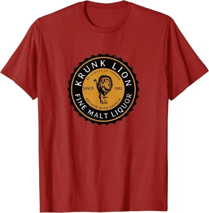 Retro Krunk Lion Fine Malt Liquor Brewed with Napalm T-Shirt *NEW 10 Colors* Unisex T-shirt, Sweatshirt, Hoodie, Long Sleeve Tee - T-Shirt, Sweatshirt, Hoodie
