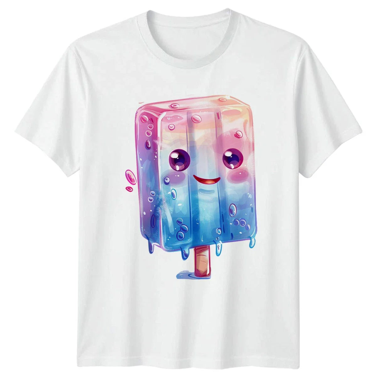Kawaii Popsicle T-Shirt Summer Dessert Gift For Him And Her Unisex T-shirt, Sweatshirt, Hoodie, Long Sleeve Tee - T-Shirt, Sweatshirt, Hoodie