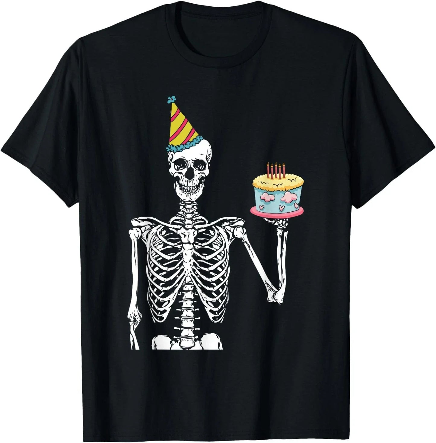 Skeleton Birthday Party Lazy Halloween Costume Funny Skull T-Shirt Unisex T-shirt, Sweatshirt, Hoodie, Long Sleeve Tee - T-Shirt, Sweatshirt, Hoodie