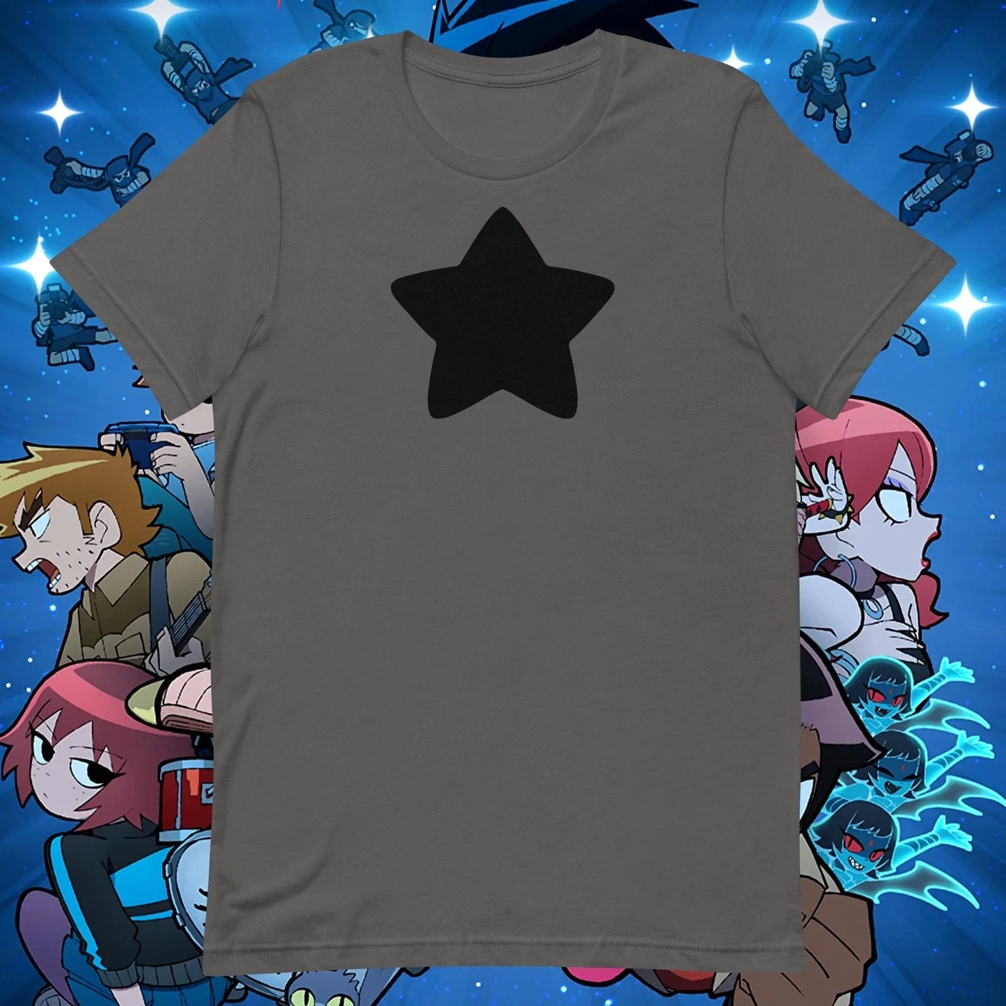 Scott Pilgrim Takes Off Anime Star Shirt - Nega Variant Unisex T-shirt, Sweatshirt, Hoodie, Long Sleeve Tee - T-Shirt, Sweatshirt, Hoodie