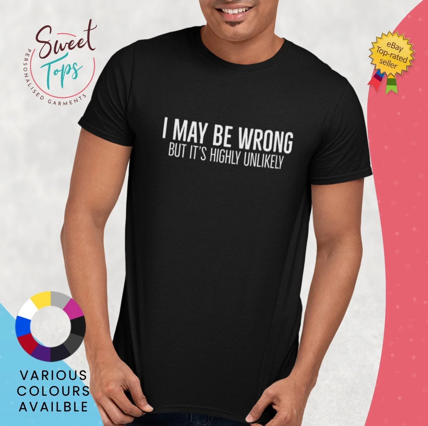 I May Be Wrong But It's highly Unlikely Male Short Sleeve T Shirt | Gift Unisex T-shirt, Sweatshirt, Hoodie, Long Sleeve Tee - T-Shirt, Sweatshirt, Hoodie