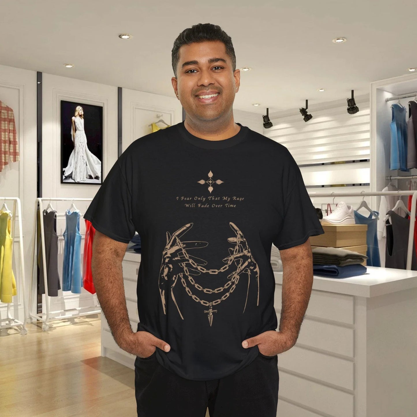 minimalist hands with dagger chain T-Shirt Unisex T-shirt, Sweatshirt, Hoodie, Long Sleeve Tee - T-Shirt, Sweatshirt, Hoodie