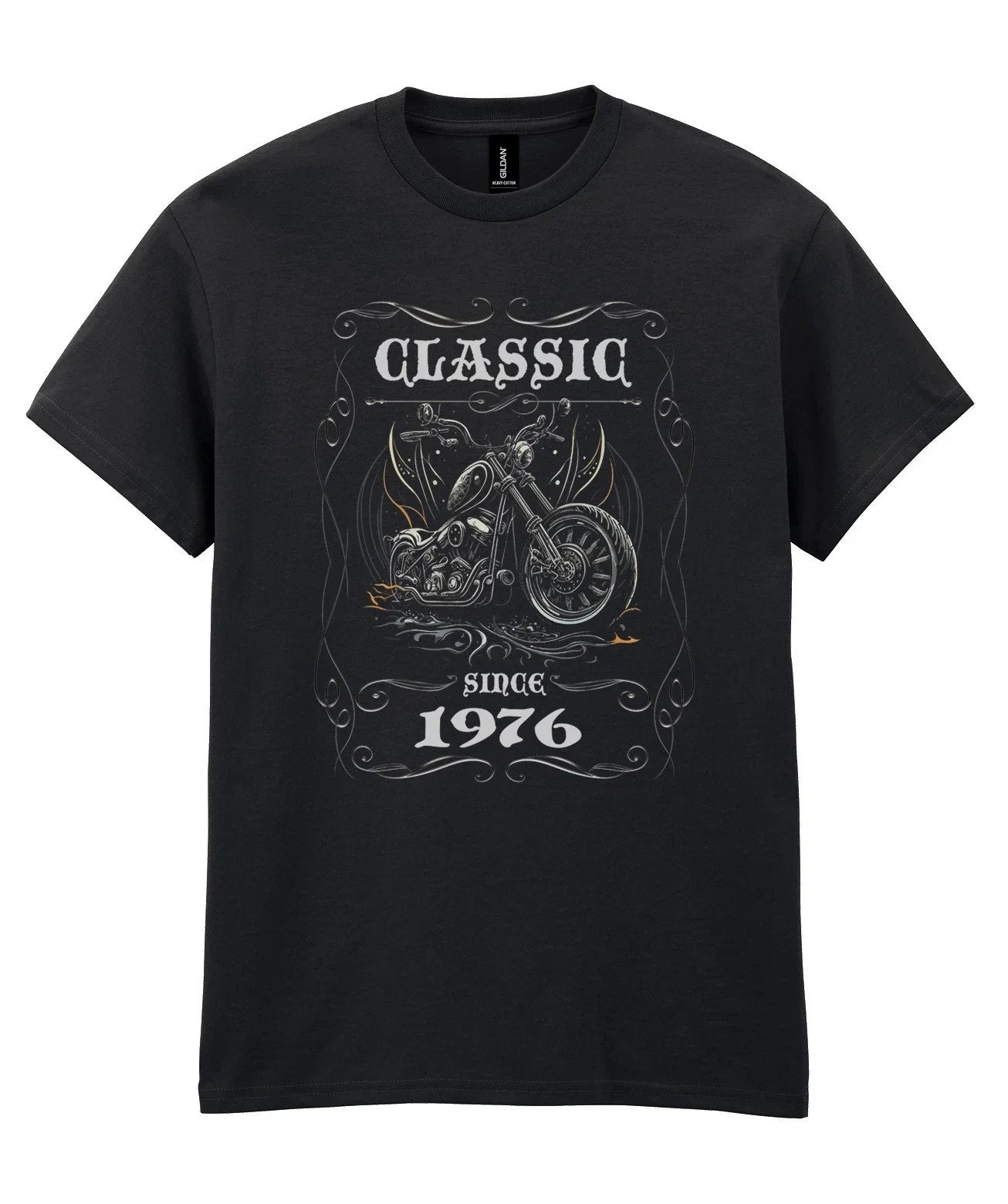 50th Birthday T Shirt Born 1976 Chopper Motorbike Biker Motorcycle Gift 50 Him Unisex T-shirt, Sweatshirt, Hoodie, Long Sleeve Tee - T-Shirt, Sweatshirt, Hoodie