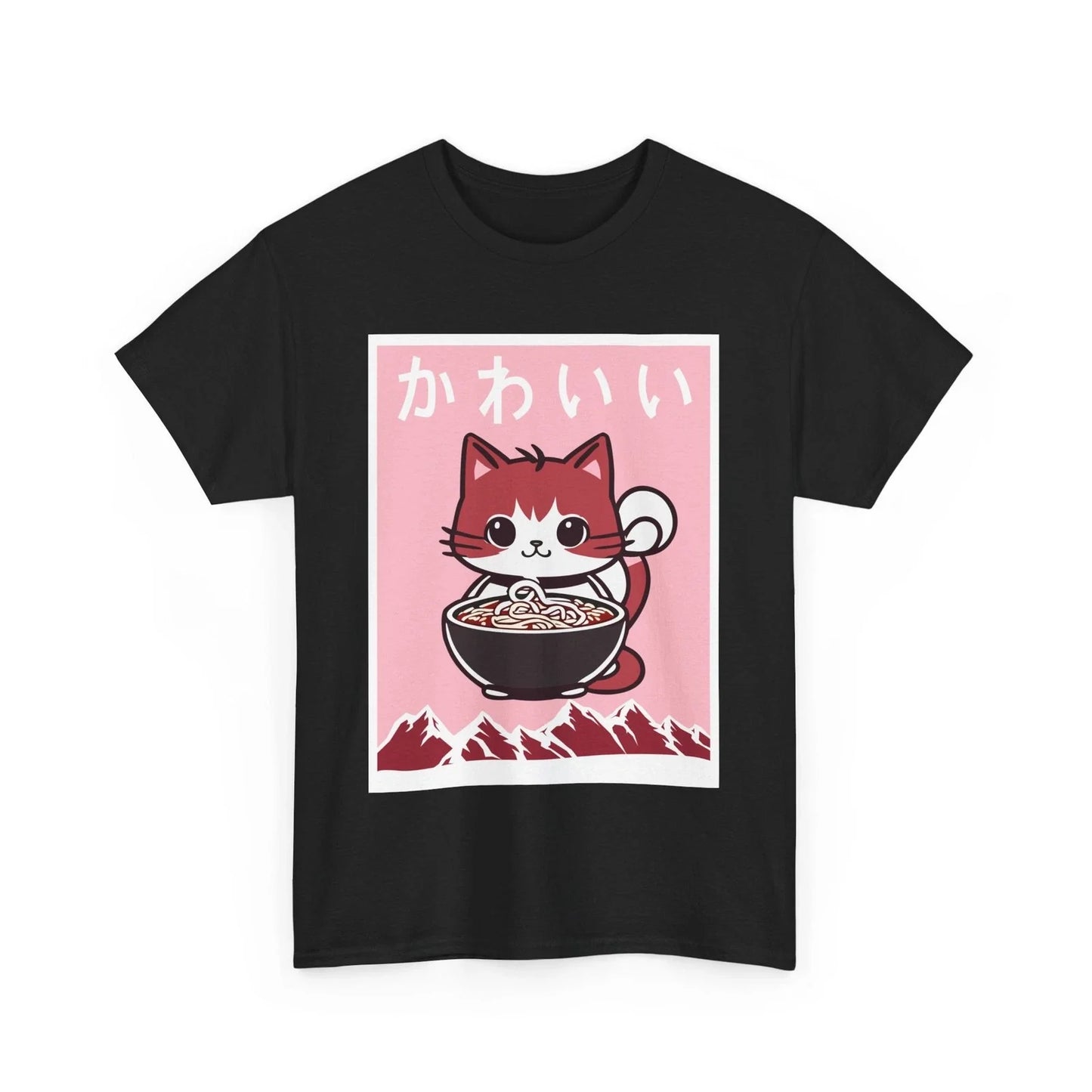 Anime Cat T-Shirt, Kawaii Cat Japanese Art Woodblock Kitten Funny Shirt Unisex T-shirt, Sweatshirt, Hoodie, Long Sleeve Tee - T-Shirt, Sweatshirt, Hoodie
