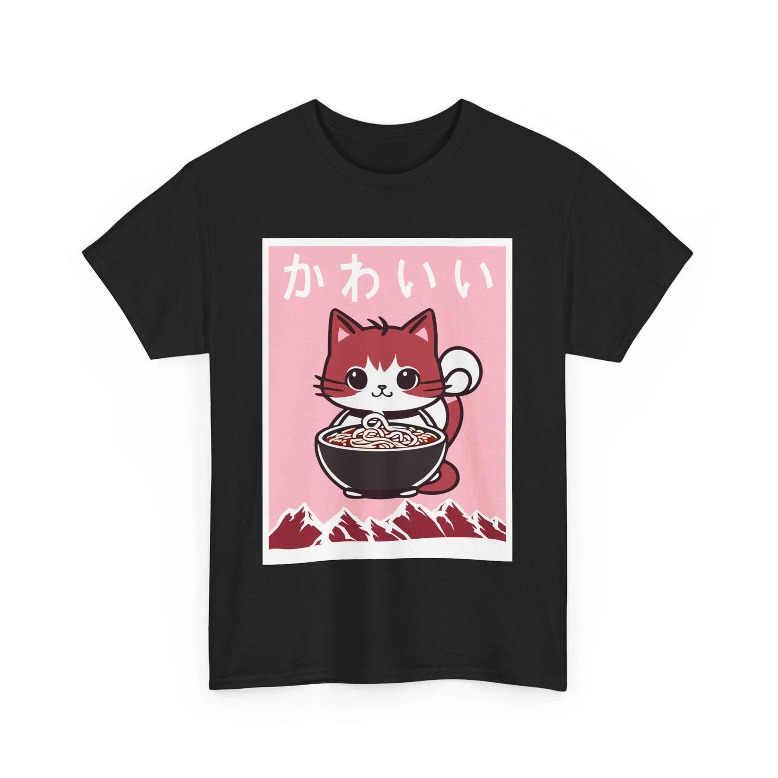 Anime Cat T-Shirt, Kawaii Cat Japanese Art Woodblock Kitten Funny Shirt Unisex T-shirt, Sweatshirt, Hoodie, Long Sleeve Tee - T-Shirt, Sweatshirt, Hoodie