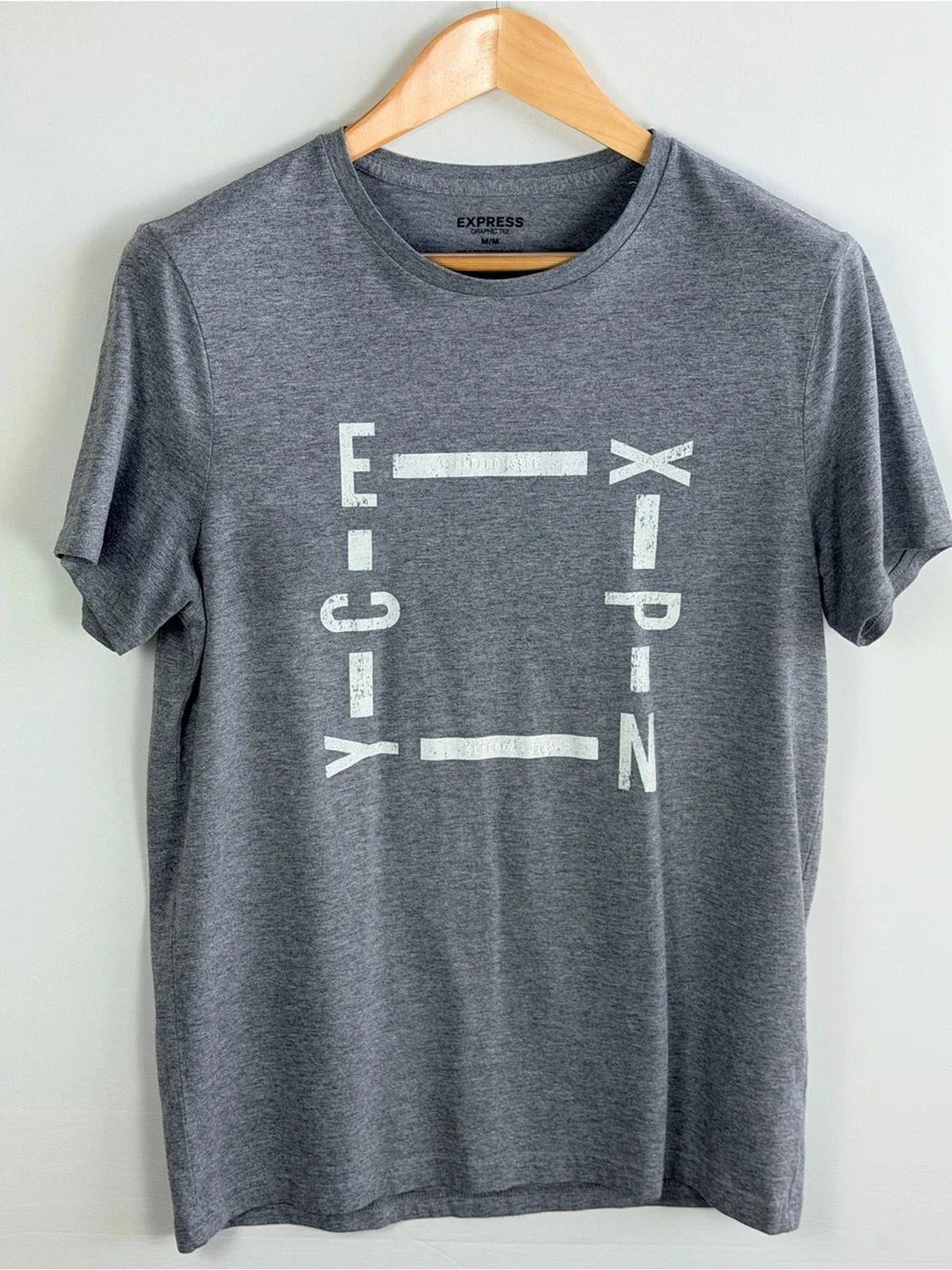 Express Gray Graphic Tee Modern Minimalist Short Sleeve T Shirt Medium Unisex T-shirt, Sweatshirt, Hoodie, Long Sleeve Tee - T-Shirt, Sweatshirt, Hoodie