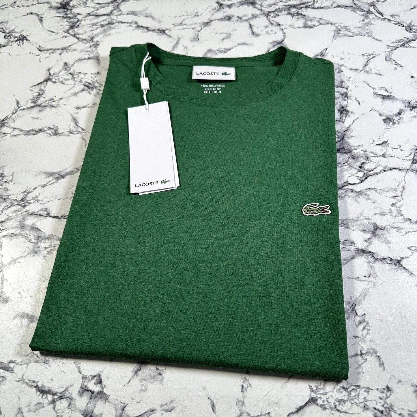 LACOSTE Mens Green Classic Pima Cotton T Shirt SIZE FR 4 (US M) BNWT TH6709 Unisex T-shirt, Sweatshirt, Hoodie, Long Sleeve Tee - T-Shirt, Sweatshirt, Hoodie