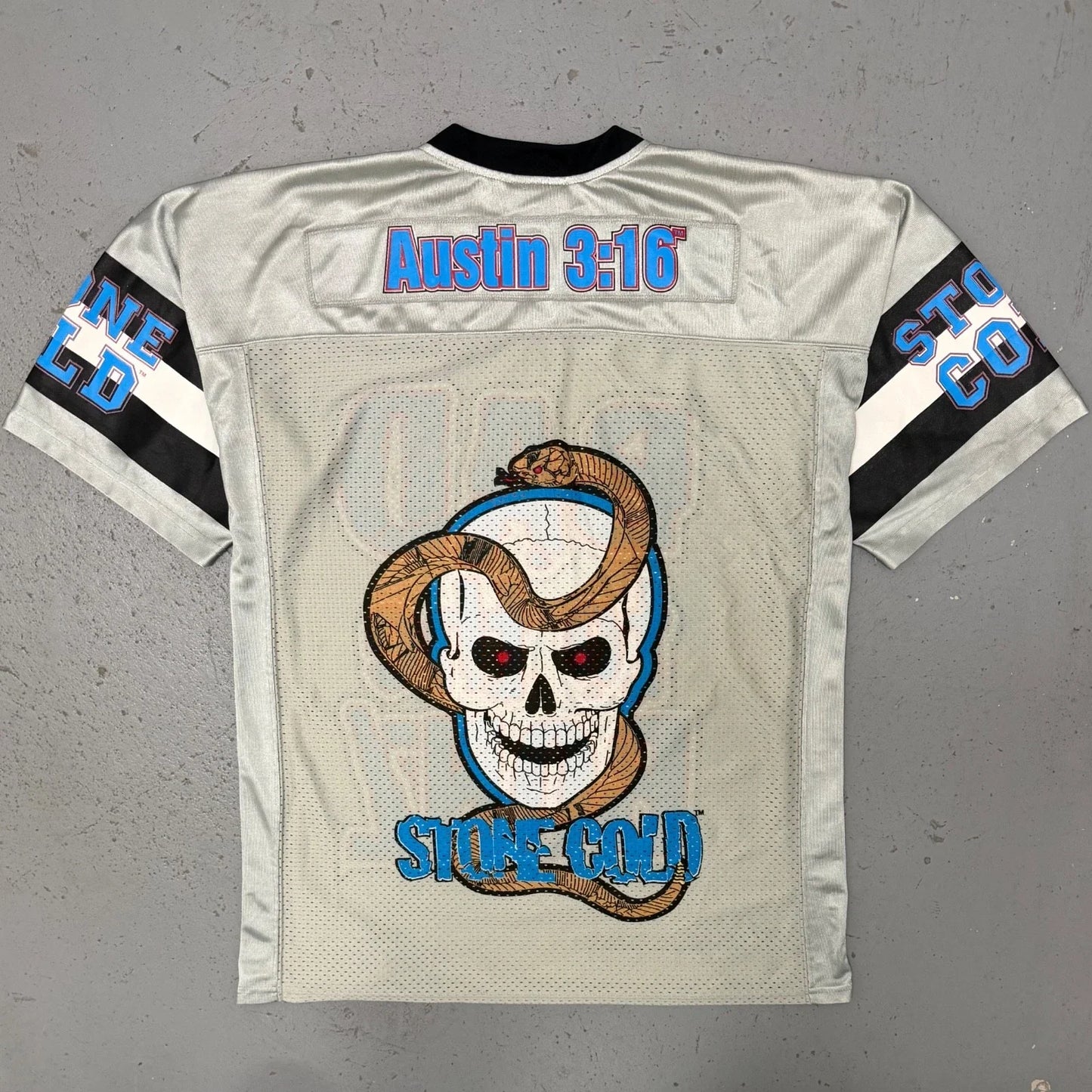 Vintage 1999 WWF Stone Cold Steve Austin Bad To The Bonz Wrestling Jersey XL Unisex T-shirt, Sweatshirt, Hoodie, Long Sleeve Tee - T-Shirt, Sweatshirt, Hoodie
