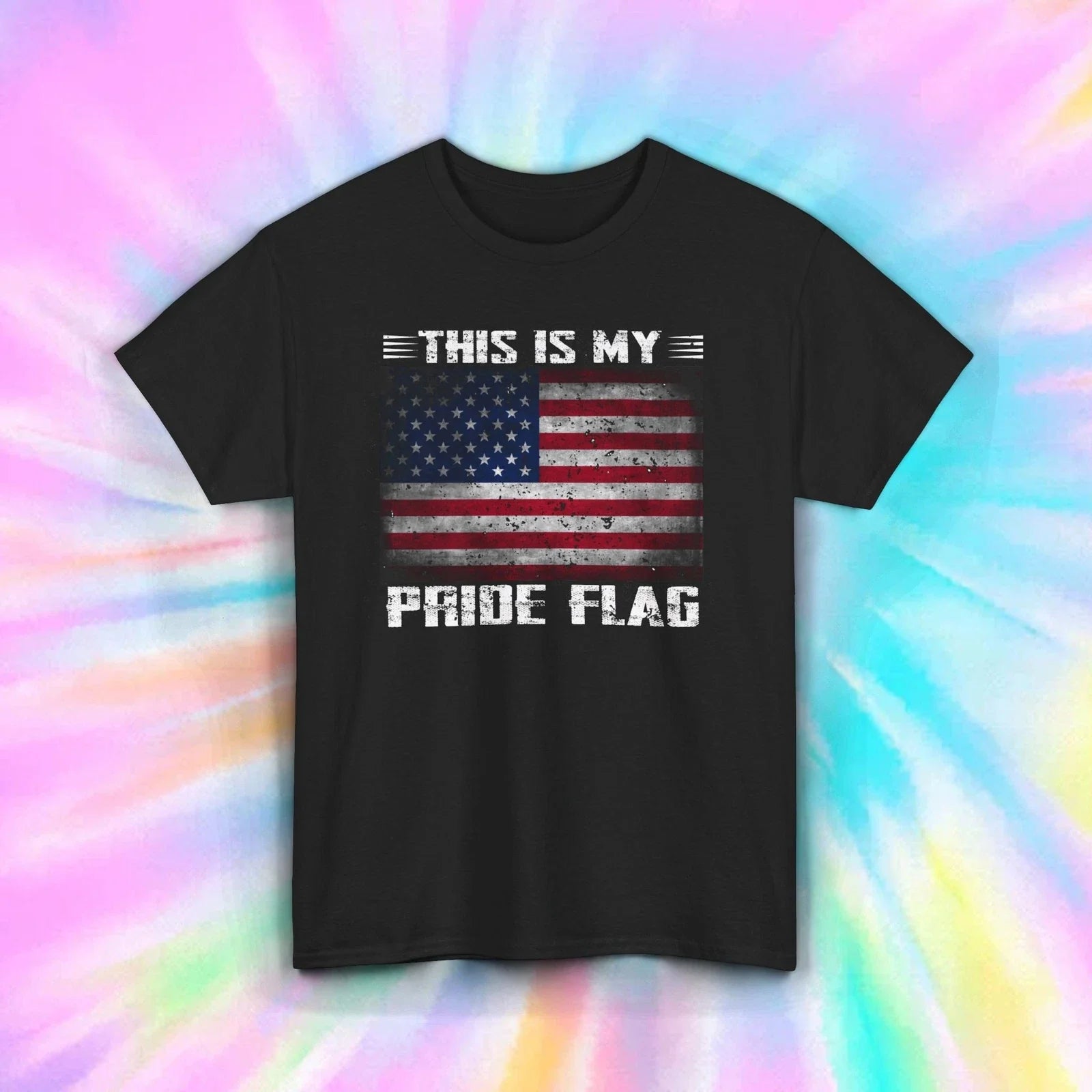 This Is My Pride Flag Shirt USA Patriotic American Flag Tee S-5XL Unisex T-shirt, Sweatshirt, Hoodie, Long Sleeve Tee - T-Shirt, Sweatshirt, Hoodie