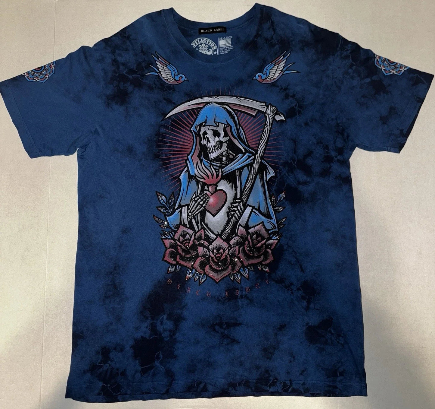 VTG Y2K Affliction Black Label T Shirt XXL Unisex T-shirt, Sweatshirt, Hoodie, Long Sleeve Tee - T-Shirt, Sweatshirt, Hoodie