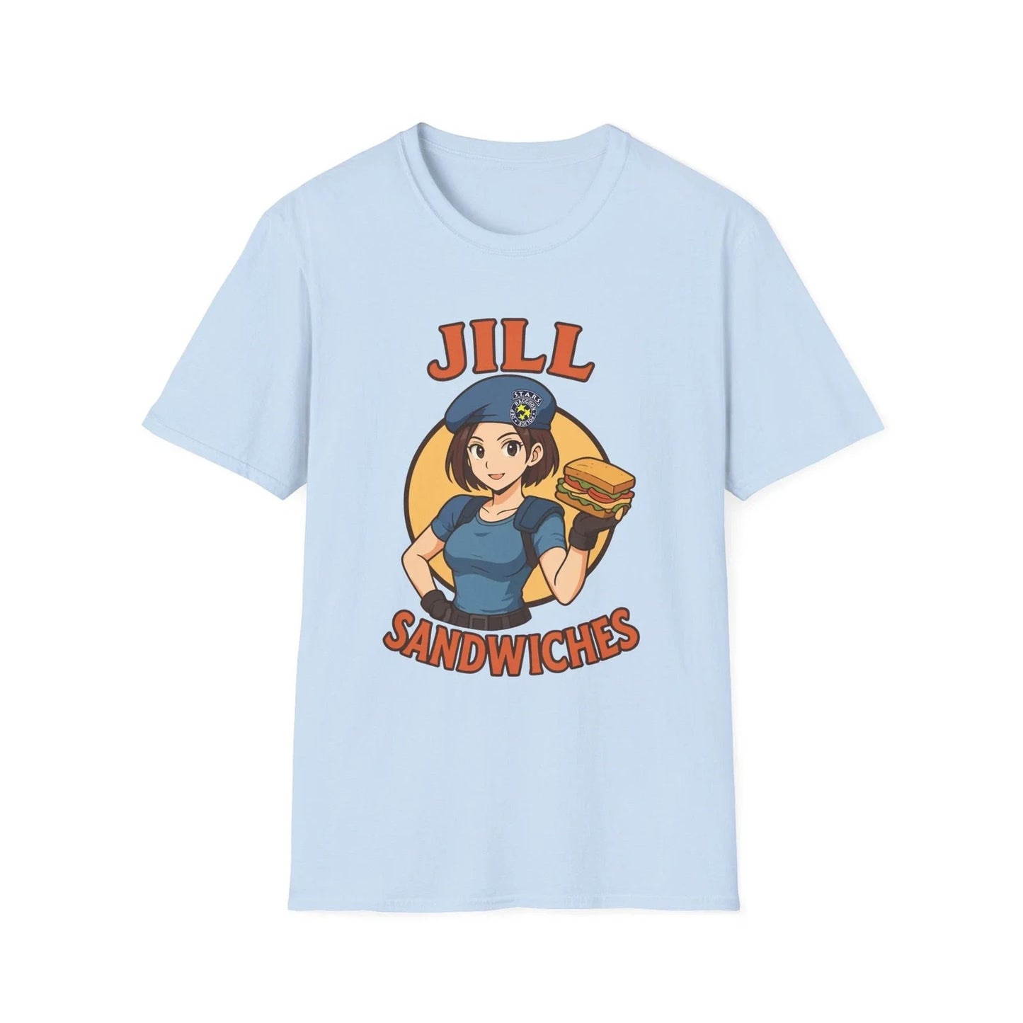 Jill Sandwiches T-Shirt | Retro Resident Evil Unisex T-shirt, Sweatshirt, Hoodie, Long Sleeve Tee - T-Shirt, Sweatshirt, Hoodie