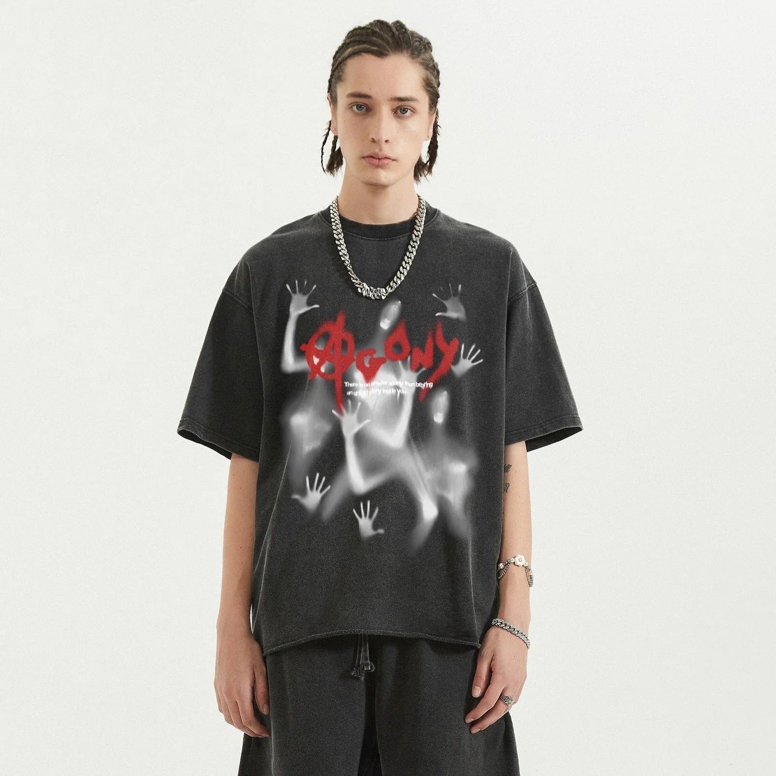 Agony Graphic Tee Shirt Streetwear Y2K T Shirt Aesthetic Grunge Style Unisex Unisex T-shirt, Sweatshirt, Hoodie, Long Sleeve Tee - T-Shirt, Sweatshirt, Hoodie