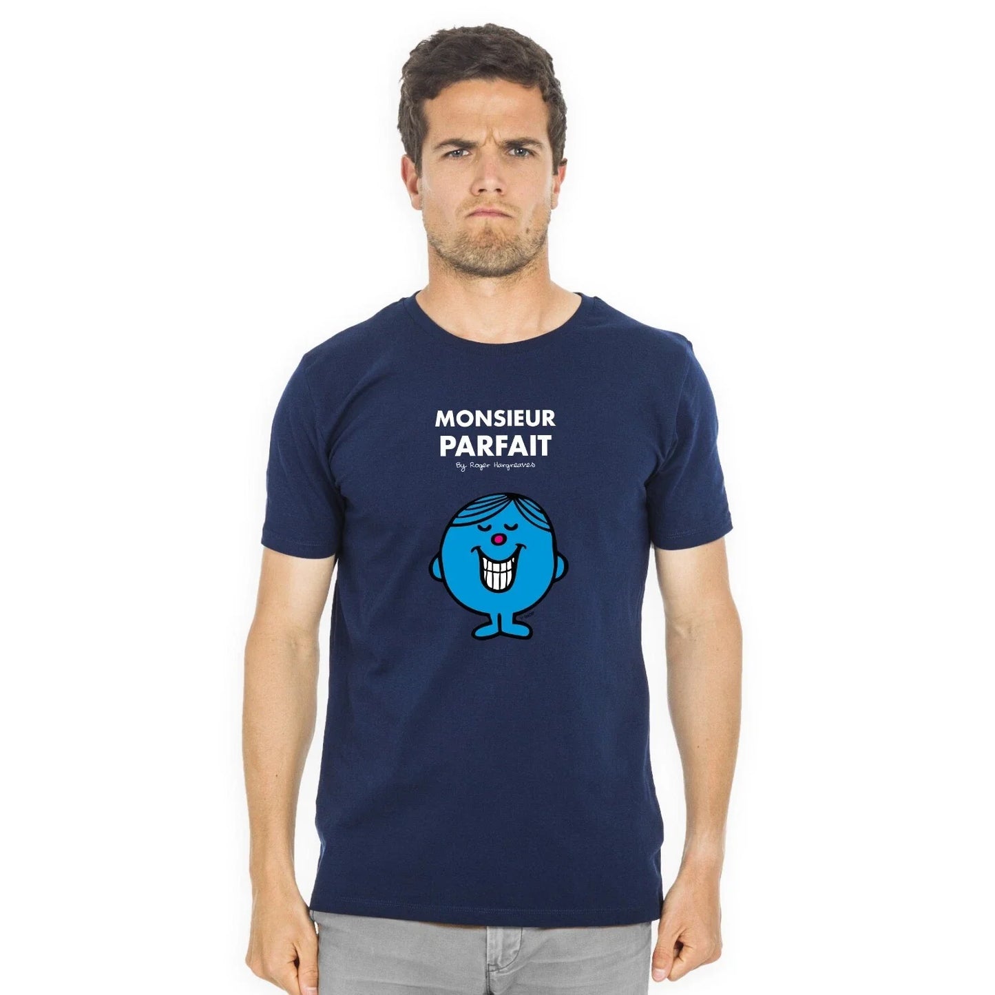 Men's Short Sleeve T-Shirt Monsieur Parfait Navy Blue Unisex T-shirt, Sweatshirt, Hoodie, Long Sleeve Tee - T-Shirt, Sweatshirt, Hoodie