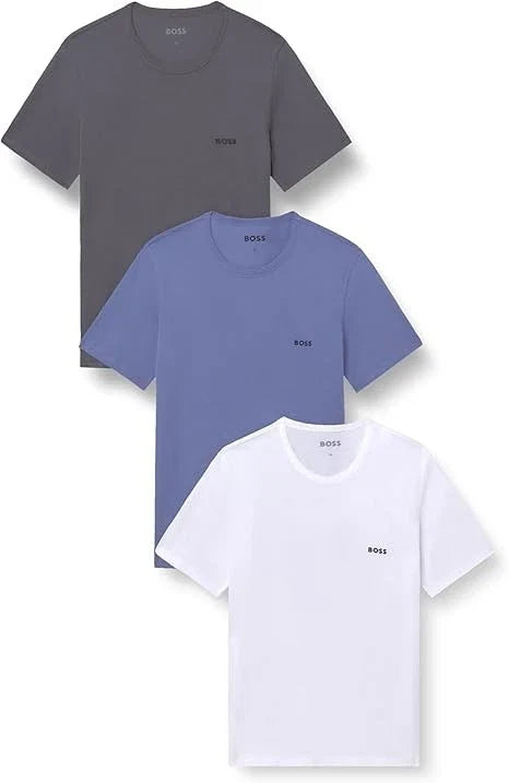 T-Shirts Mens BOSS Multicoloured 3 Pack Short Sleeve With Logo - Size XL Unisex T-shirt, Sweatshirt, Hoodie, Long Sleeve Tee - T-Shirt, Sweatshirt, Hoodie