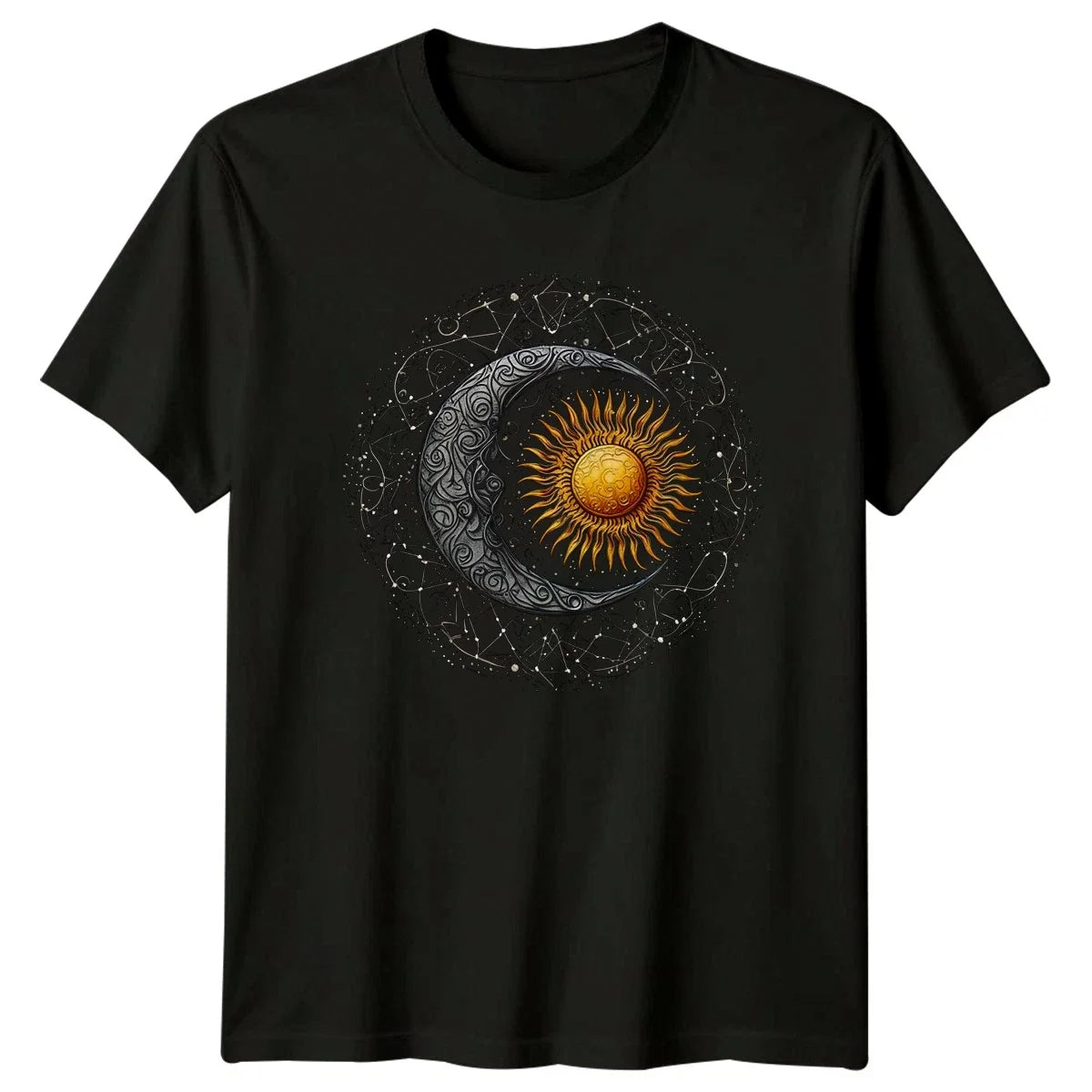 Celestial Sun Moon Mystical Art T-Shirt Pagan Astrology Spiritual And Her Unisex T-shirt, Sweatshirt, Hoodie, Long Sleeve Tee - T-Shirt, Sweatshirt, Hoodie
