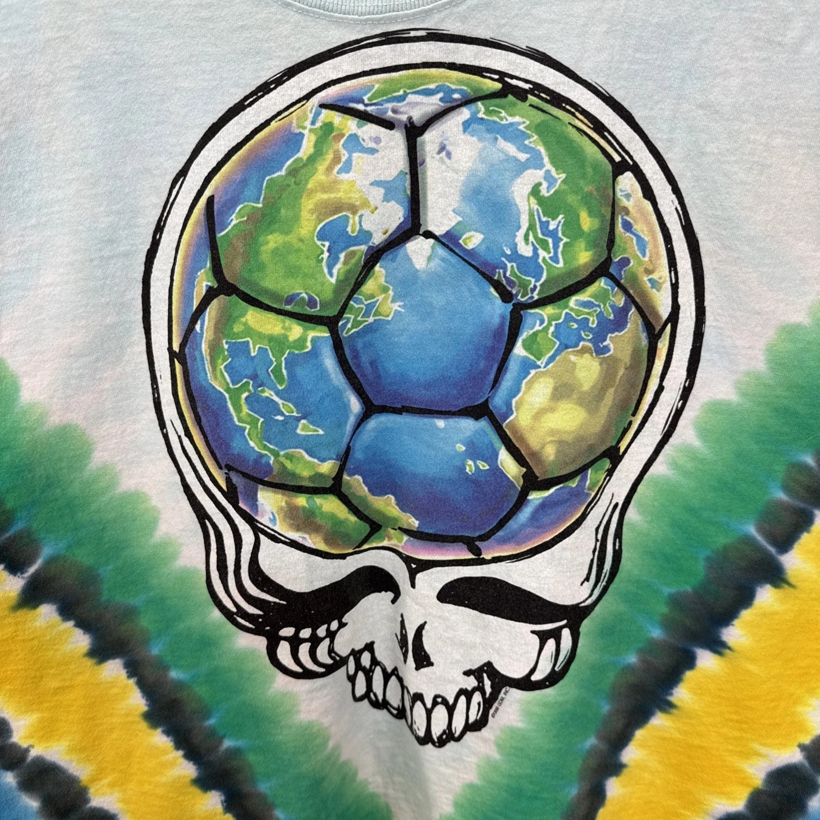 Vintage Grateful Dead T Shirt Mens XL Blue 90S Liquid Tie Dye Soccer World Rare Unisex T-shirt, Sweatshirt, Hoodie, Long Sleeve Tee - T-Shirt, Sweatshirt, Hoodie
