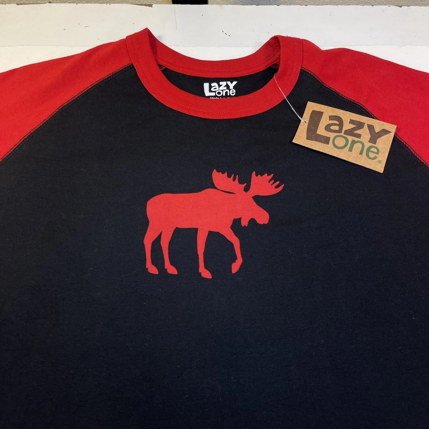 NEW NWT LAZY ONE Classic Moose TEE T SHIRT Sz Mens Unisex XXL Black and Red Unisex T-shirt, Sweatshirt, Hoodie, Long Sleeve Tee - T-Shirt, Sweatshirt, Hoodie