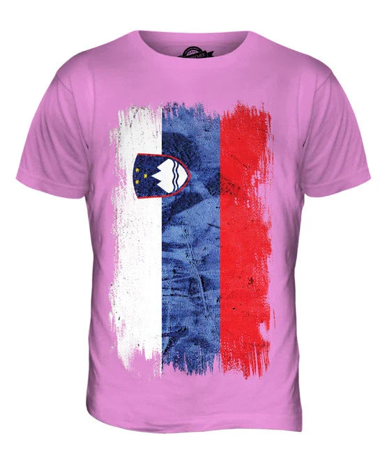 SLOVENIA GRUNGE FLAG MENS T SHIRT TEE SHIRT XS S M L XL 2XL 3XL 4XL 5XL Unisex T-shirt, Sweatshirt, Hoodie, Long Sleeve Tee - T-Shirt, Sweatshirt, Hoodie