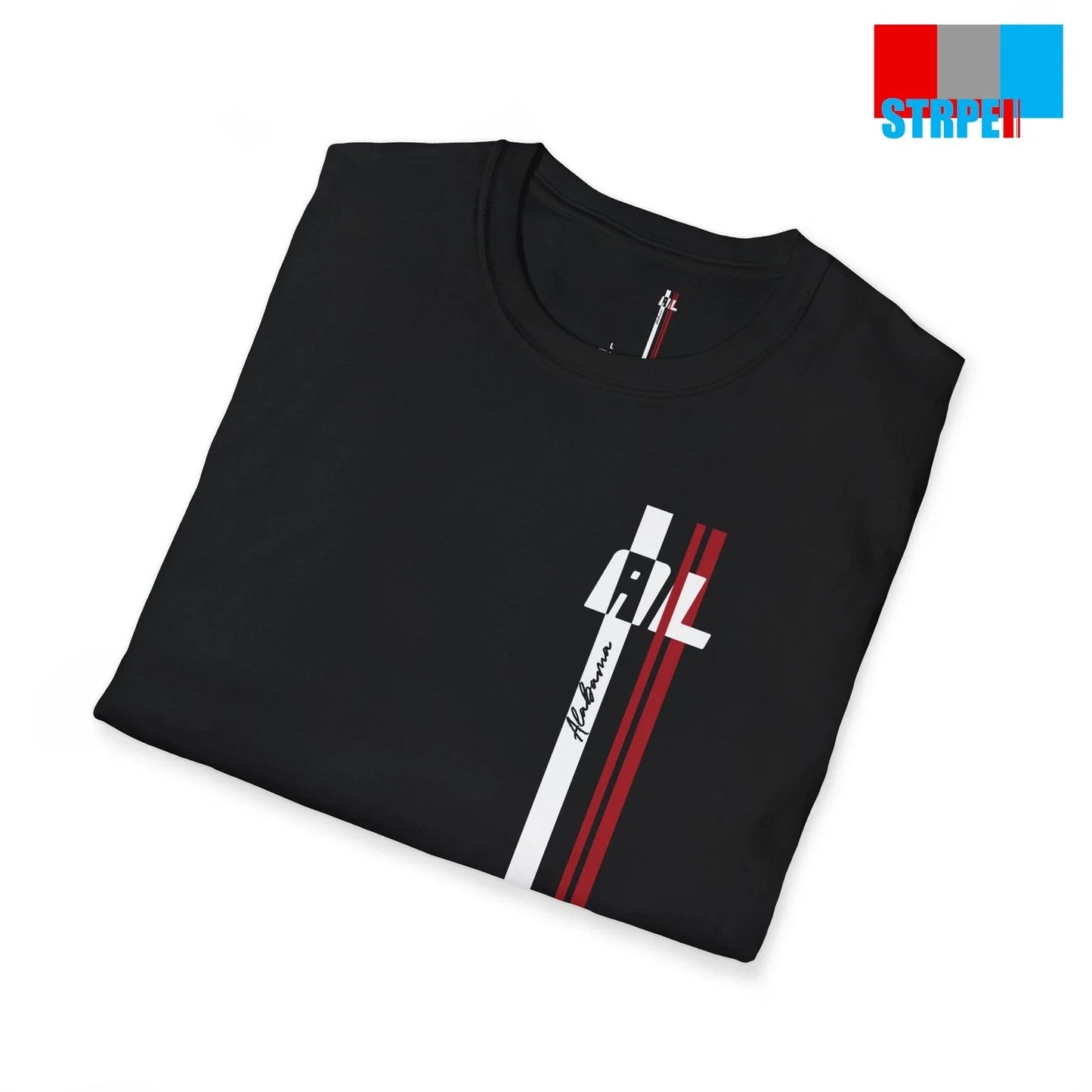 Alabama State Flag Minimalist Stripes Monogram Tee Shirt | Men Women Unisex Gift Unisex T-shirt, Sweatshirt, Hoodie, Long Sleeve Tee - T-Shirt, Sweatshirt, Hoodie