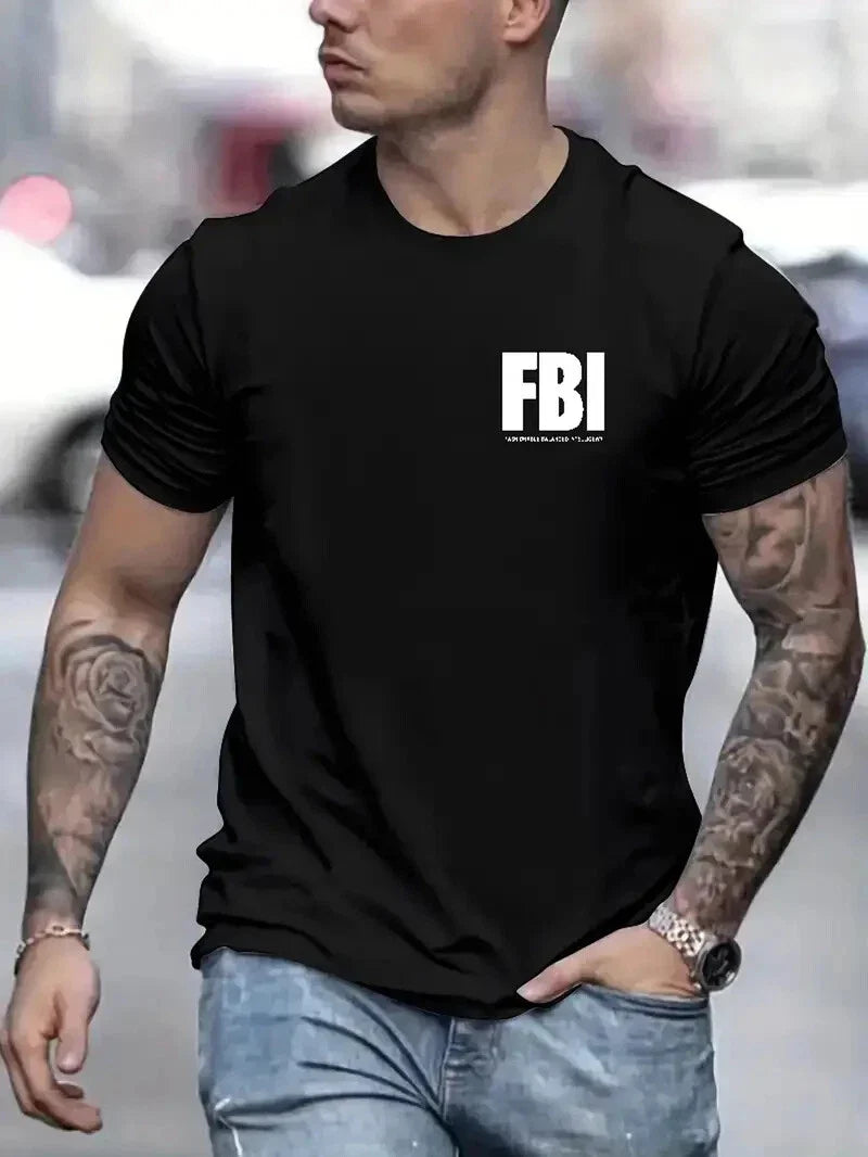 FBI T-Shirt Mens Funny Graphic Tee Summer Casual Top Comfy Short Sleeve Gift Unisex T-shirt, Sweatshirt, Hoodie, Long Sleeve Tee - T-Shirt, Sweatshirt, Hoodie