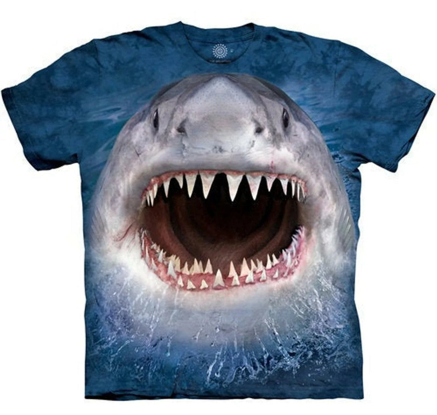 Wicked Nasty Shark Teeth Jaws Blue Aquatic Fish Tank The Mountain T-Shirt S-4X Unisex T-shirt, Sweatshirt, Hoodie, Long Sleeve Tee - T-Shirt, Sweatshirt, Hoodie