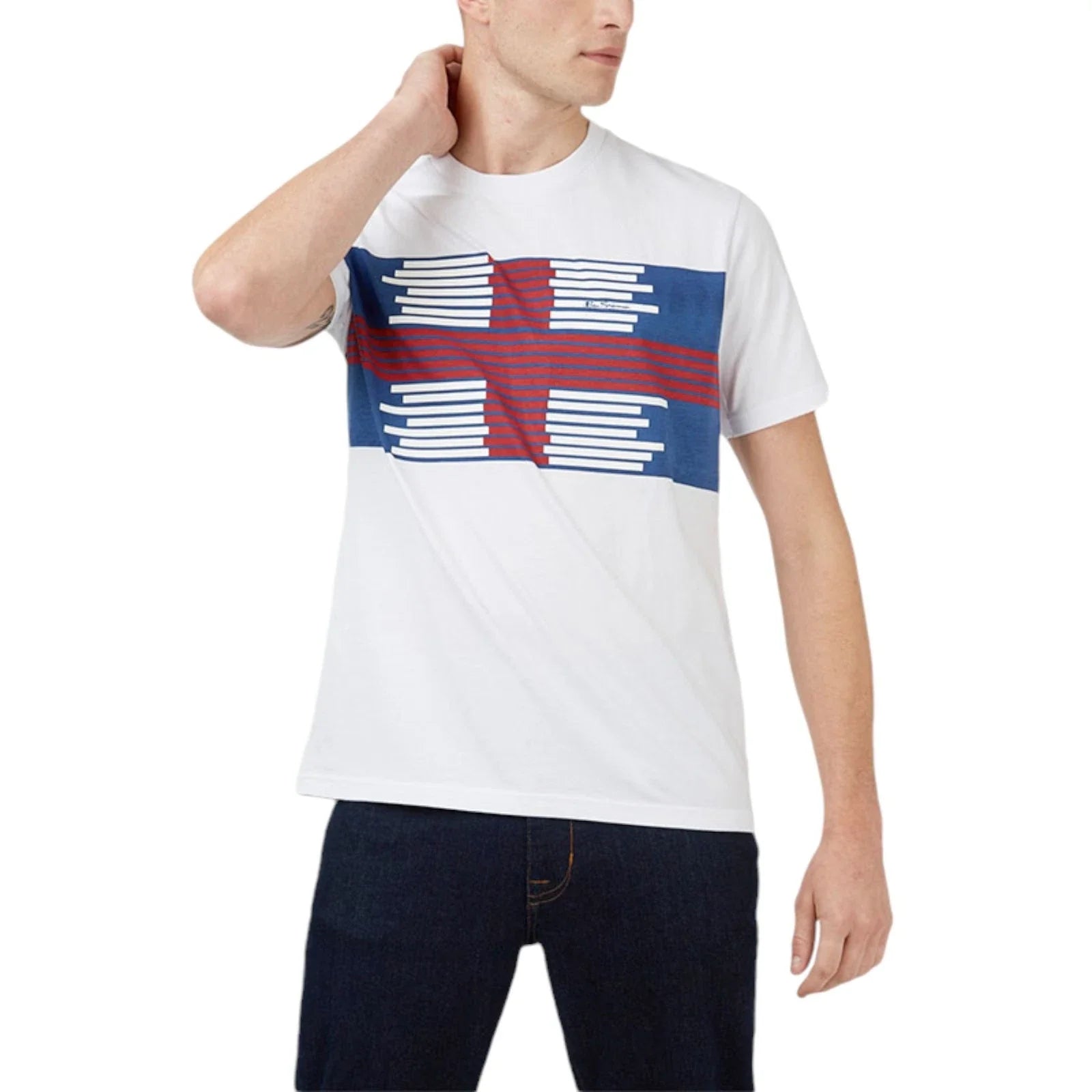 BEN SHERMAN 4882 Mens Short Sleeve T Shirts Crew Neck Casual Summer White Tee Unisex T-shirt, Sweatshirt, Hoodie, Long Sleeve Tee - T-Shirt, Sweatshirt, Hoodie
