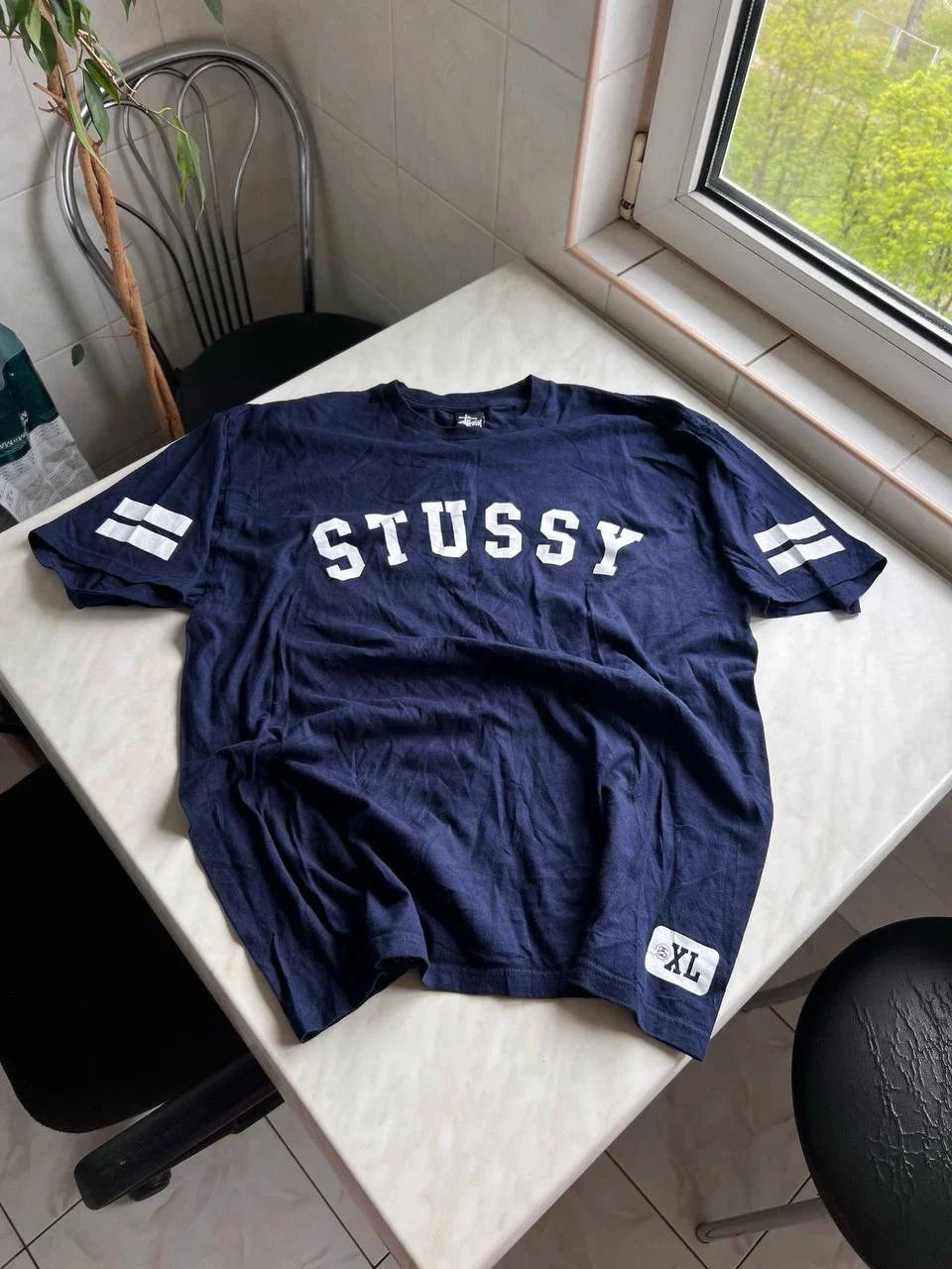 Stussy 80 Big Logo T-Shirt Vintage 00s Men Size XL Navy Rap Hip Hop Street Style Unisex T-shirt, Sweatshirt, Hoodie, Long Sleeve Tee - T-Shirt, Sweatshirt, Hoodie