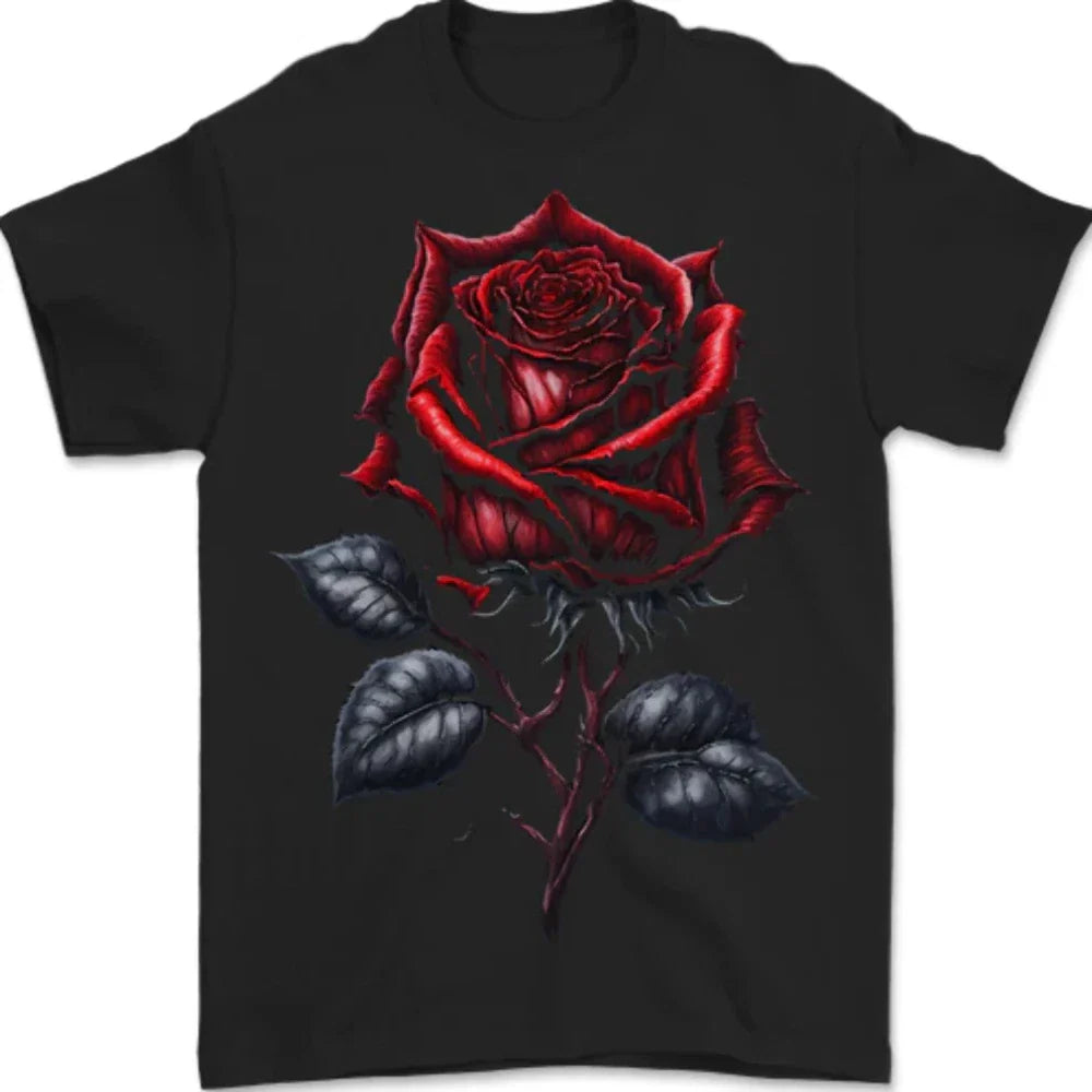 A Gothic Rose Goth Mens T-Shirt 100% Cotton Unisex T-shirt, Sweatshirt, Hoodie, Long Sleeve Tee - T-Shirt, Sweatshirt, Hoodie