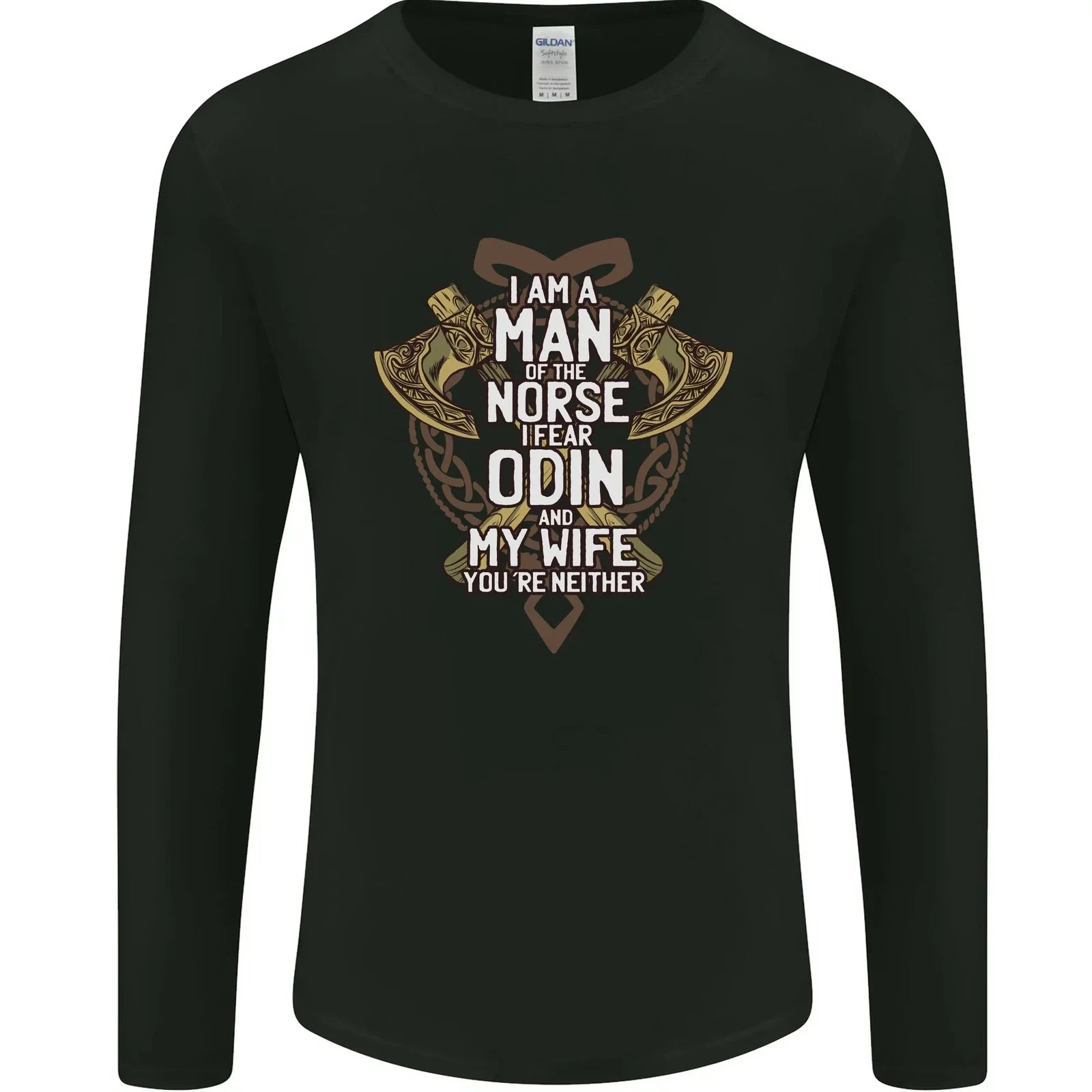 Funny Viking Wife Quote Wedding Anniversary Mens Long Sleeve T-Shirt Unisex T-shirt, Sweatshirt, Hoodie, Long Sleeve Tee - T-Shirt, Sweatshirt, Hoodie