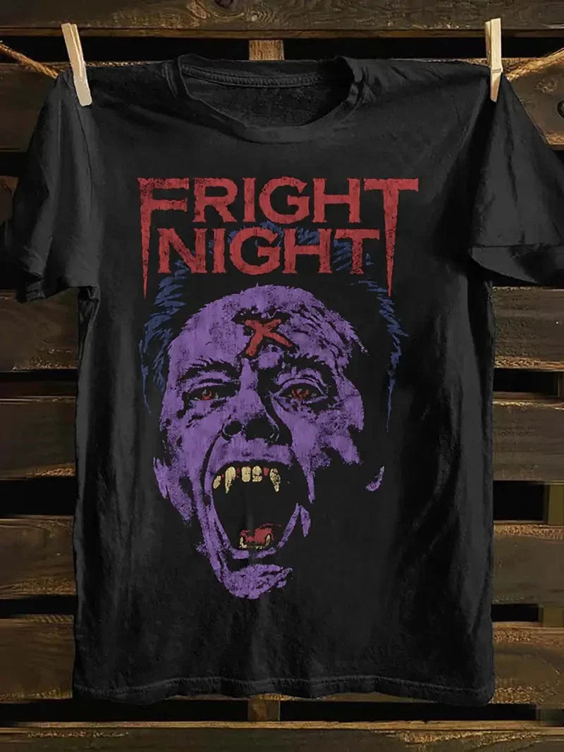Fright Night" Men's T-Shirt - Vintage Punk Rock Band Inspired, Soft 100% Cotton, Unisex T-shirt, Sweatshirt, Hoodie, Long Sleeve Tee - T-Shirt, Sweatshirt, Hoodie
